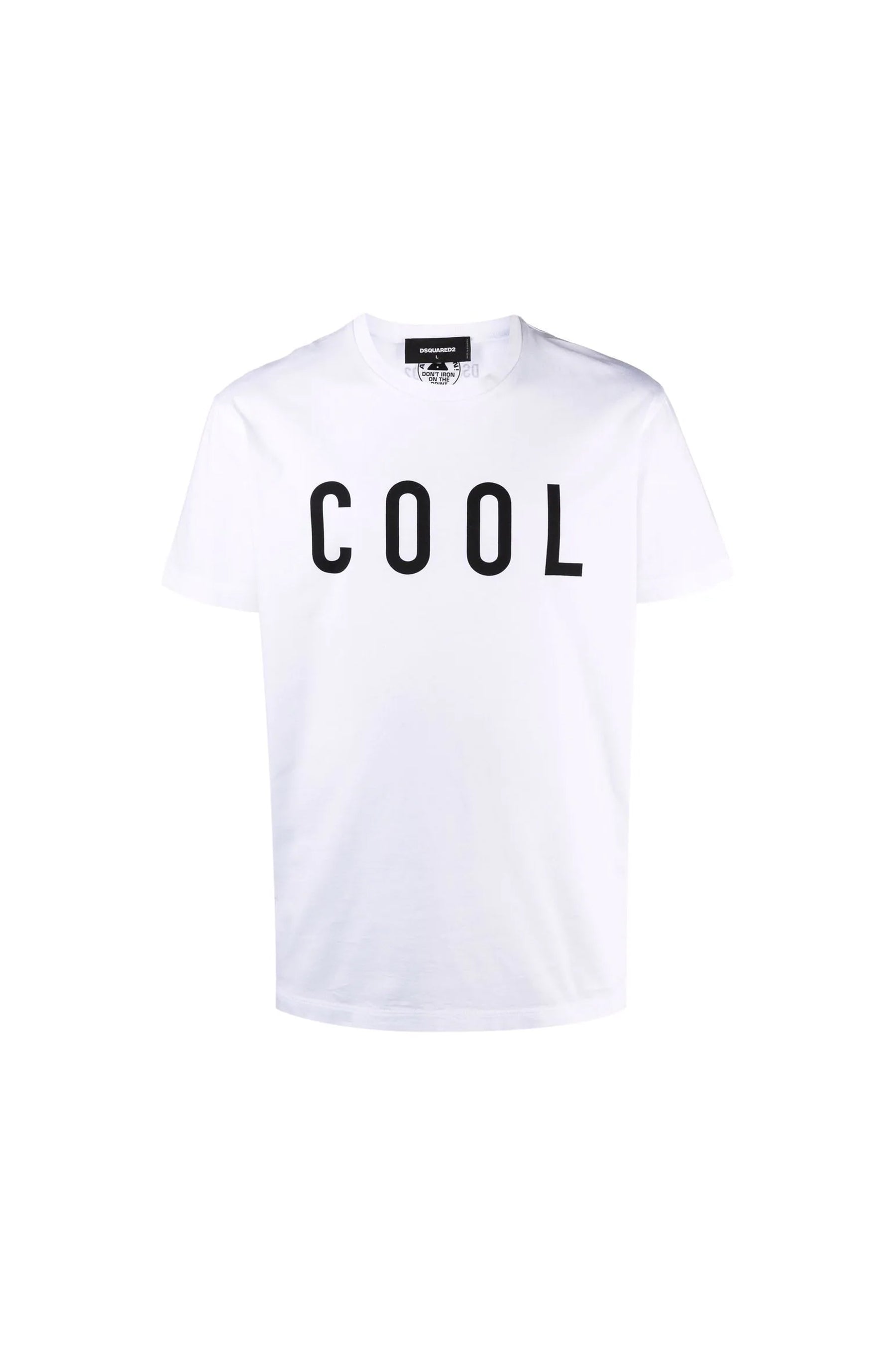 Dsquared2 slogan-print short-sleeve white T-shirt