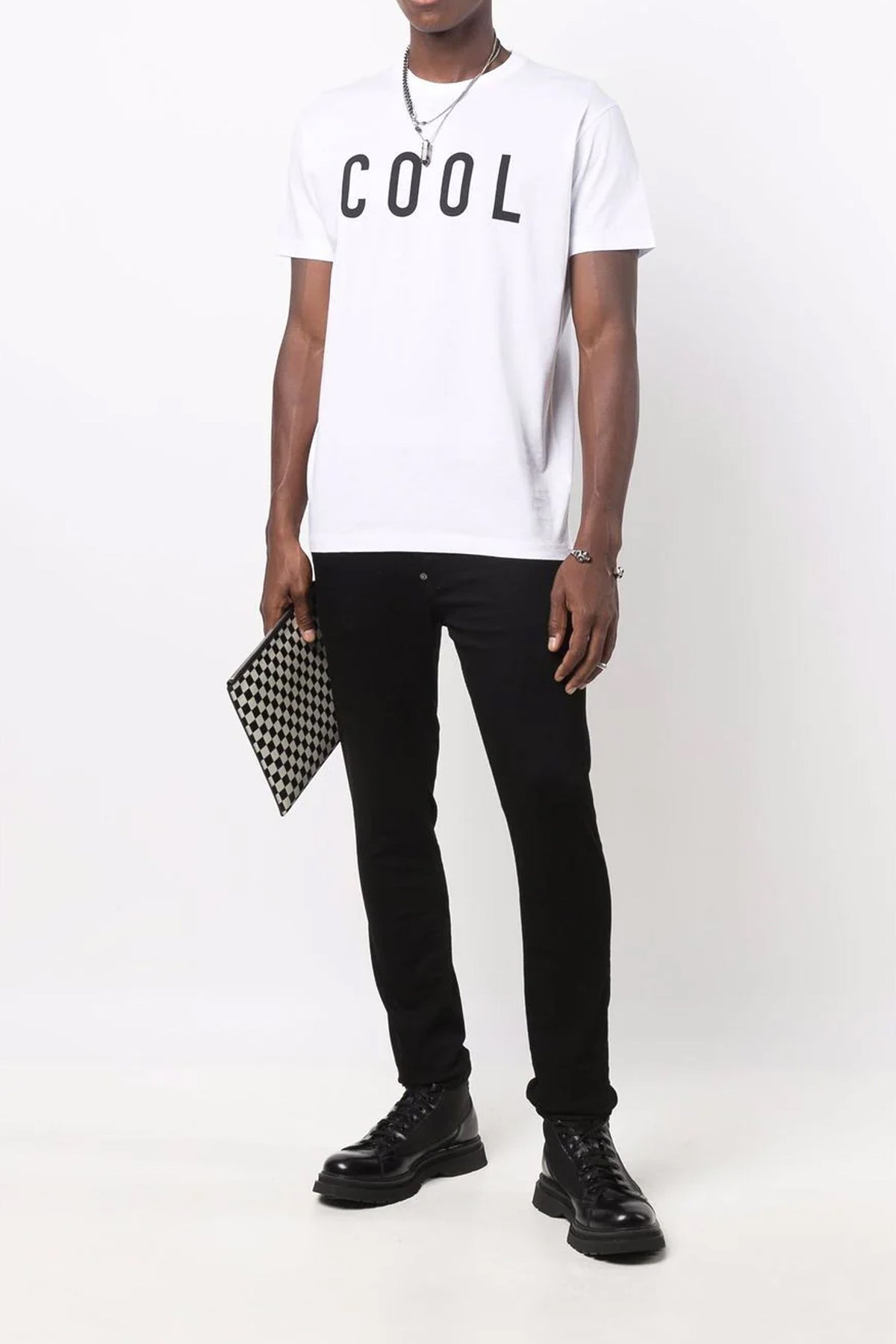 Dsquared2 slogan-print short-sleeve white T-shirt