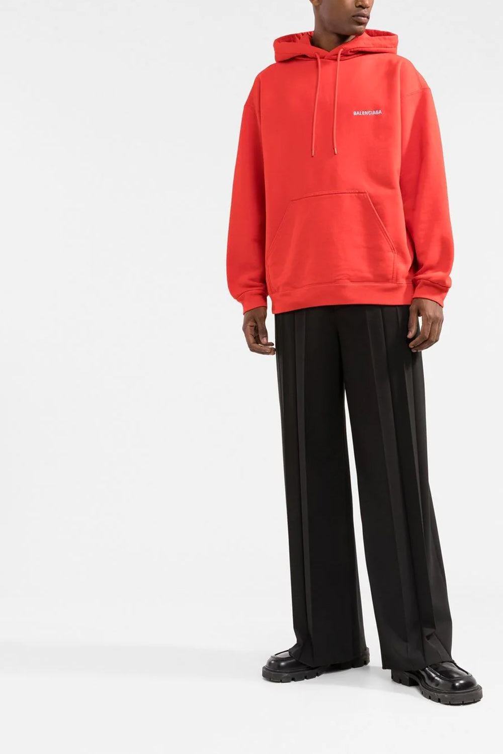 Balenciaga logo drawstring hoodie