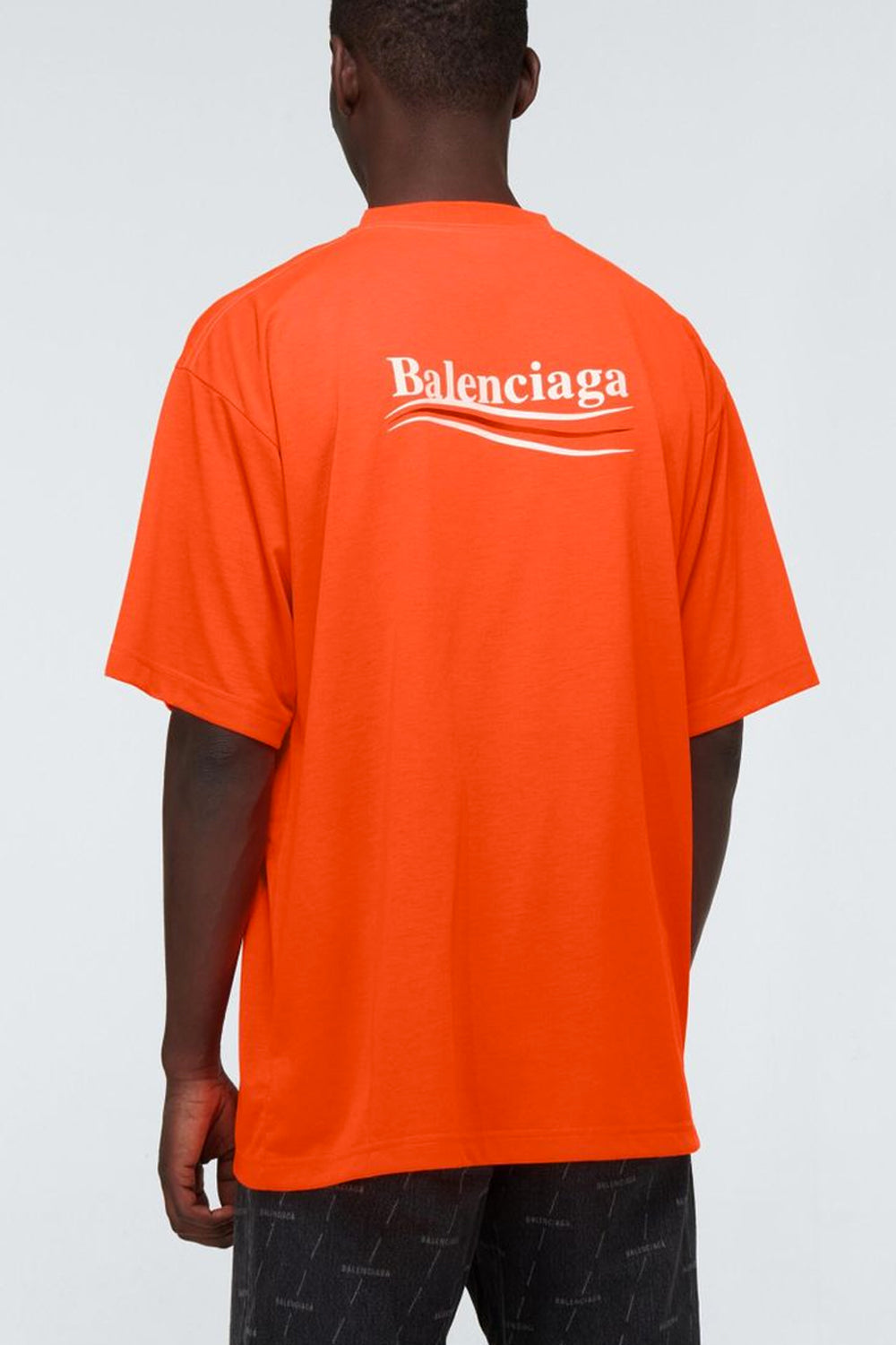 Balenciaga Men's Orange Political Campaign Large-fit T-shirt