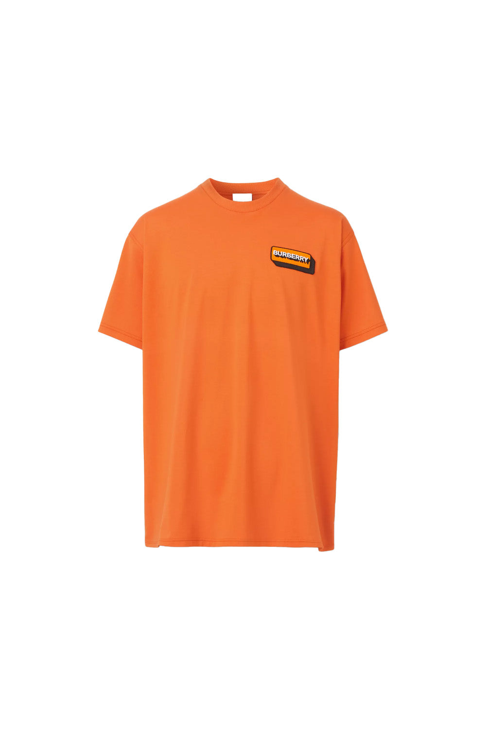 Burberry Logo Appliqué Cotton Oversized T-shirt orange