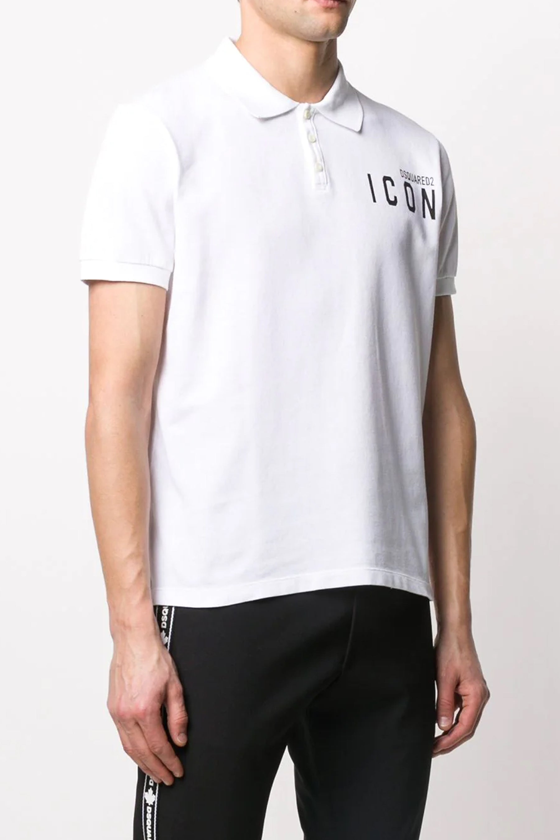 Dsquared2 Icon-print white polo shirt