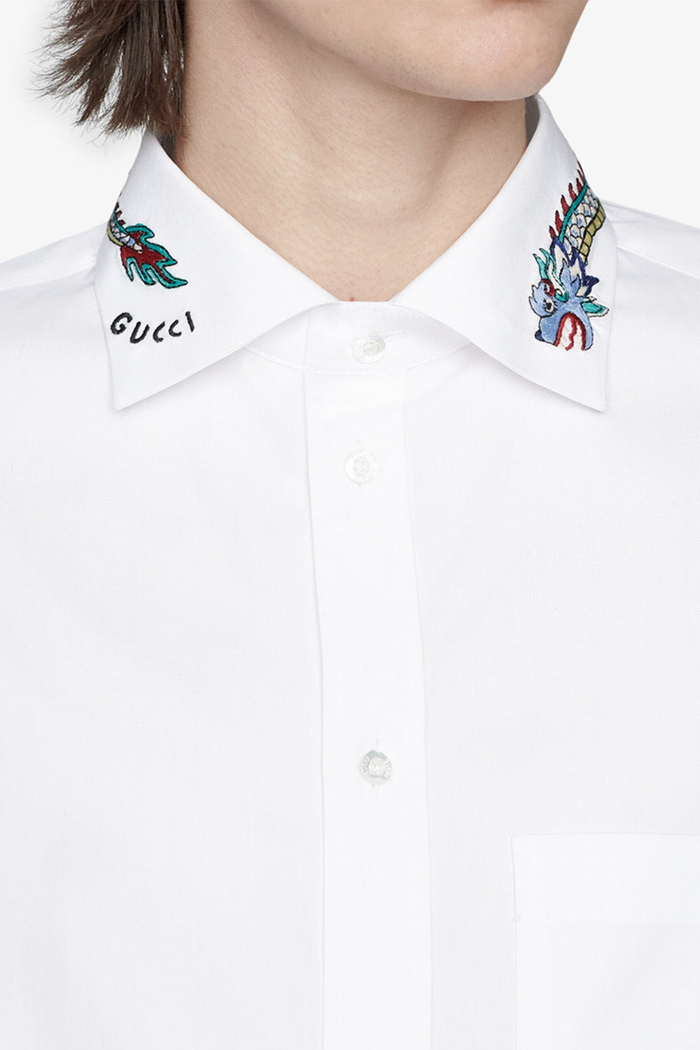 Gucci Cotton shirt with embroidered collar