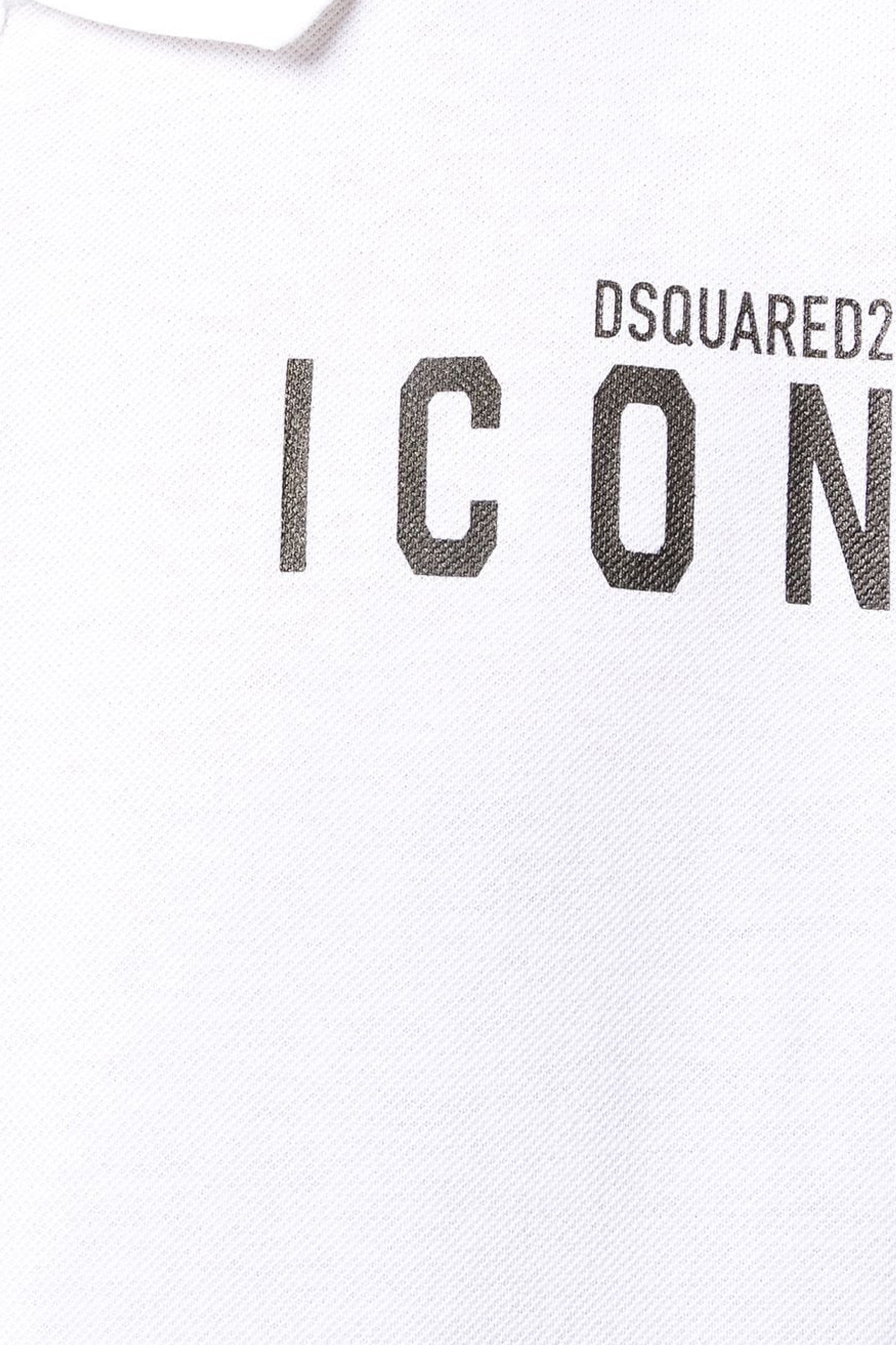 Dsquared2 Icon-print white polo shirt