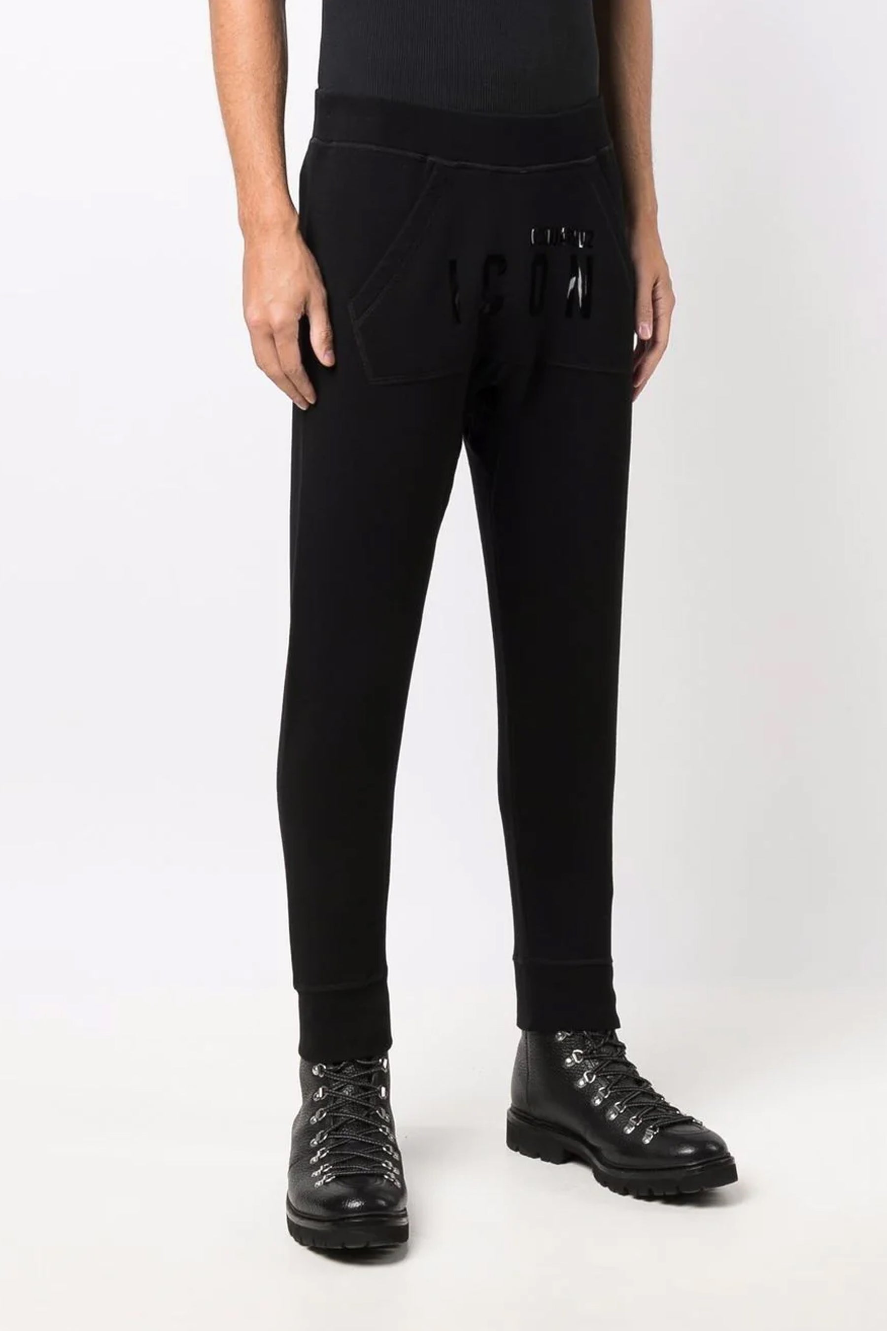 DSQUARED2 Black ICON Shine Logo Sweatpants