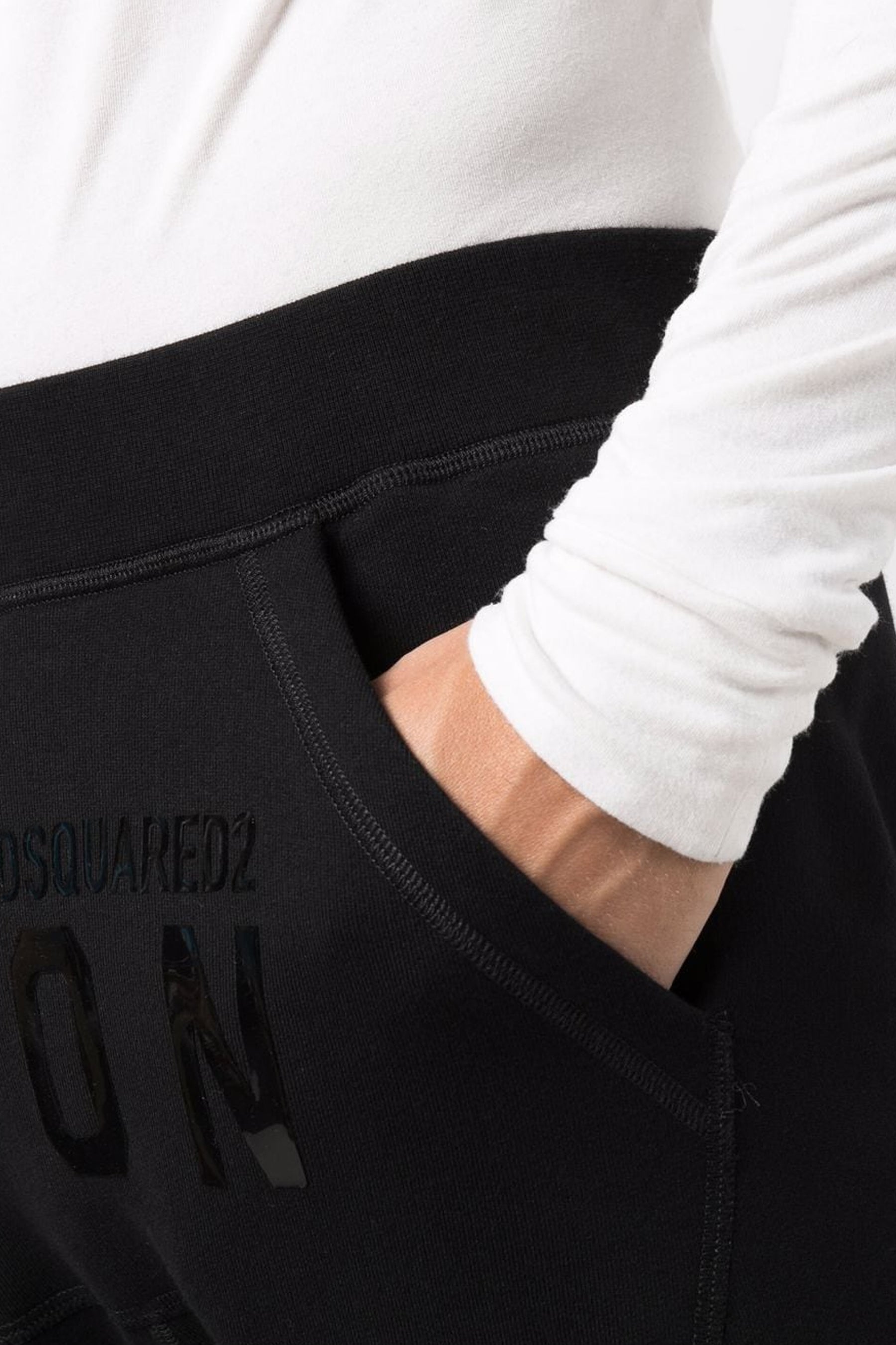 DSQUARED2 Black ICON Shine Logo Sweatpants