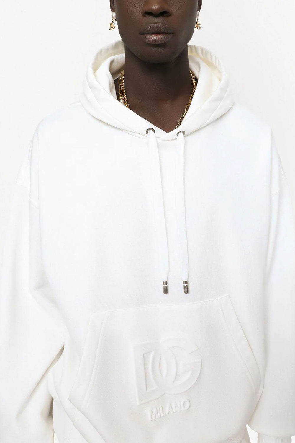 Dolce & Gabbana embossed-logo jersey hoodie