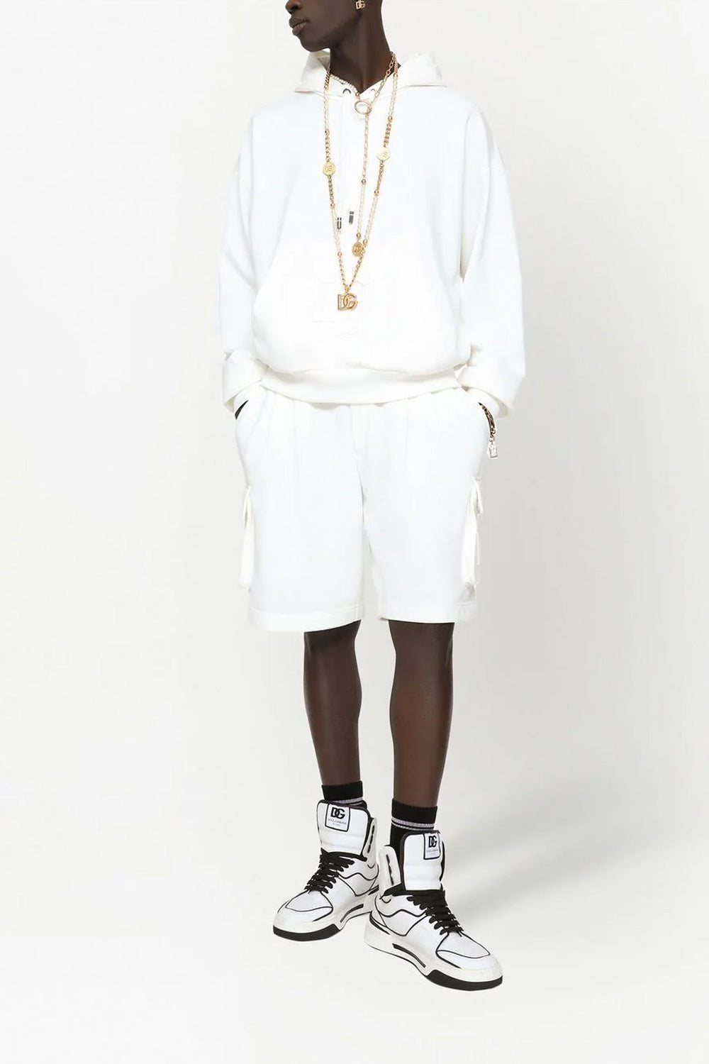 Dolce & Gabbana embossed-logo jersey hoodie