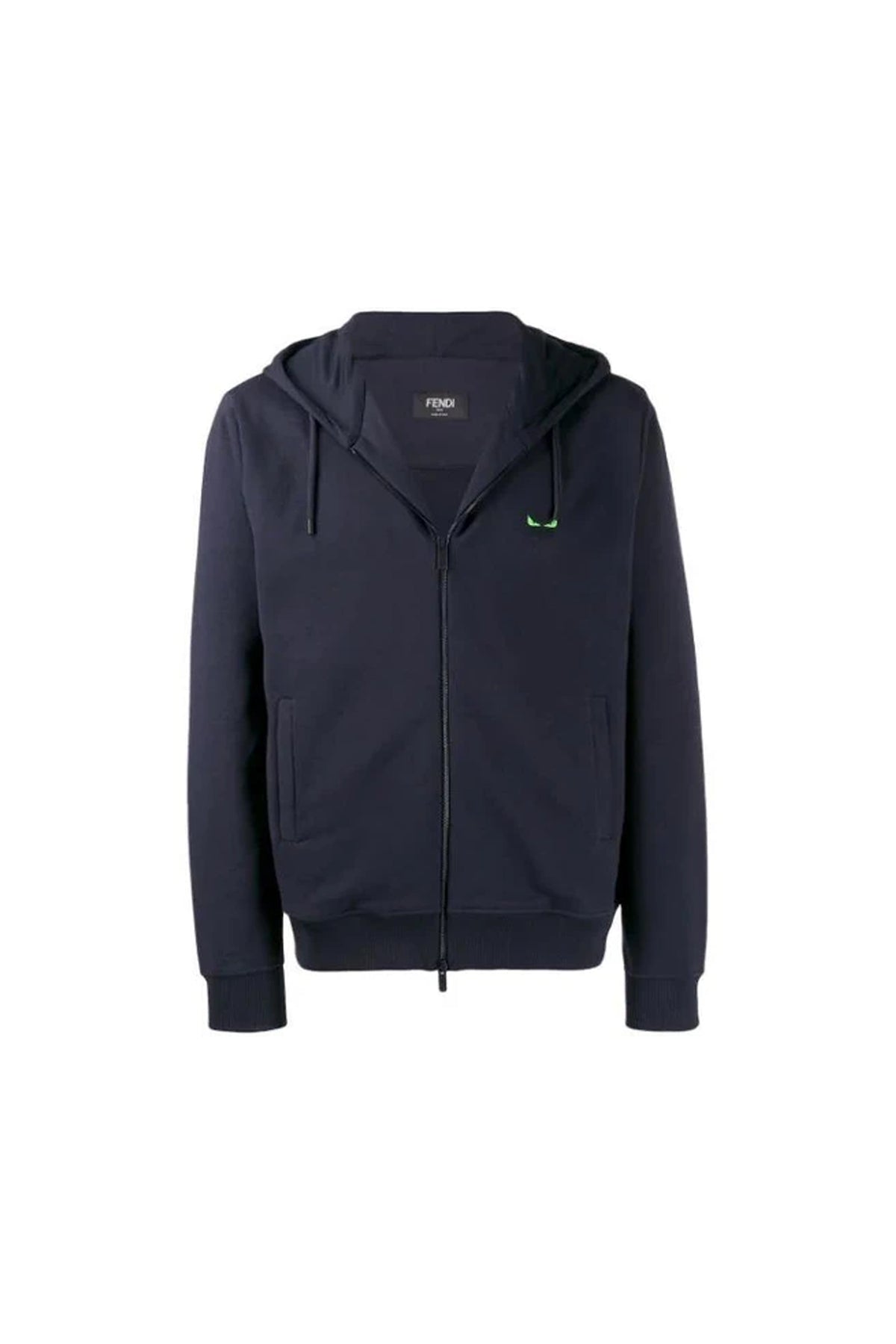Fendi Zipper Hoodie Blue Navy