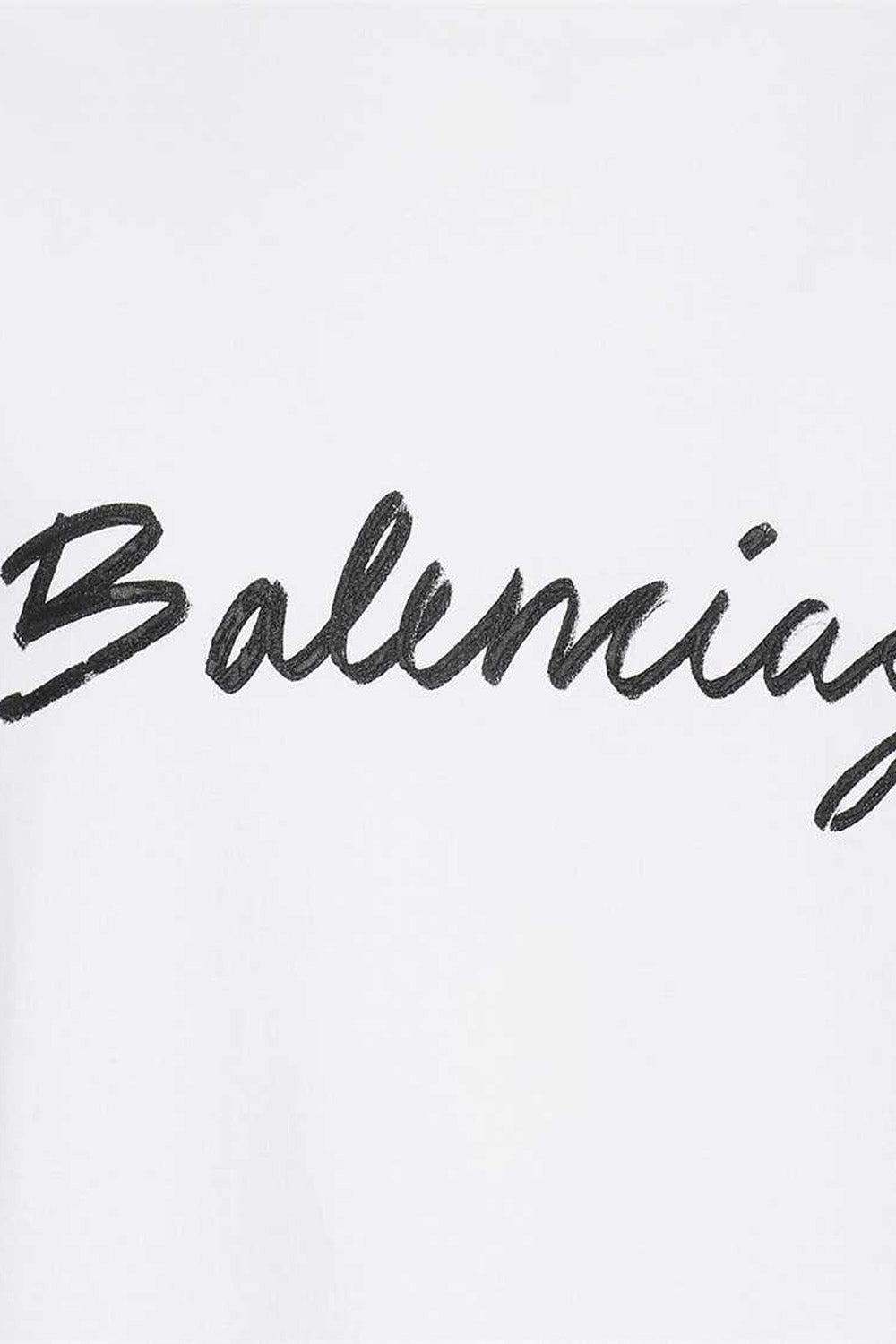 Balenciaga logo print distressed-finish T-shirt
