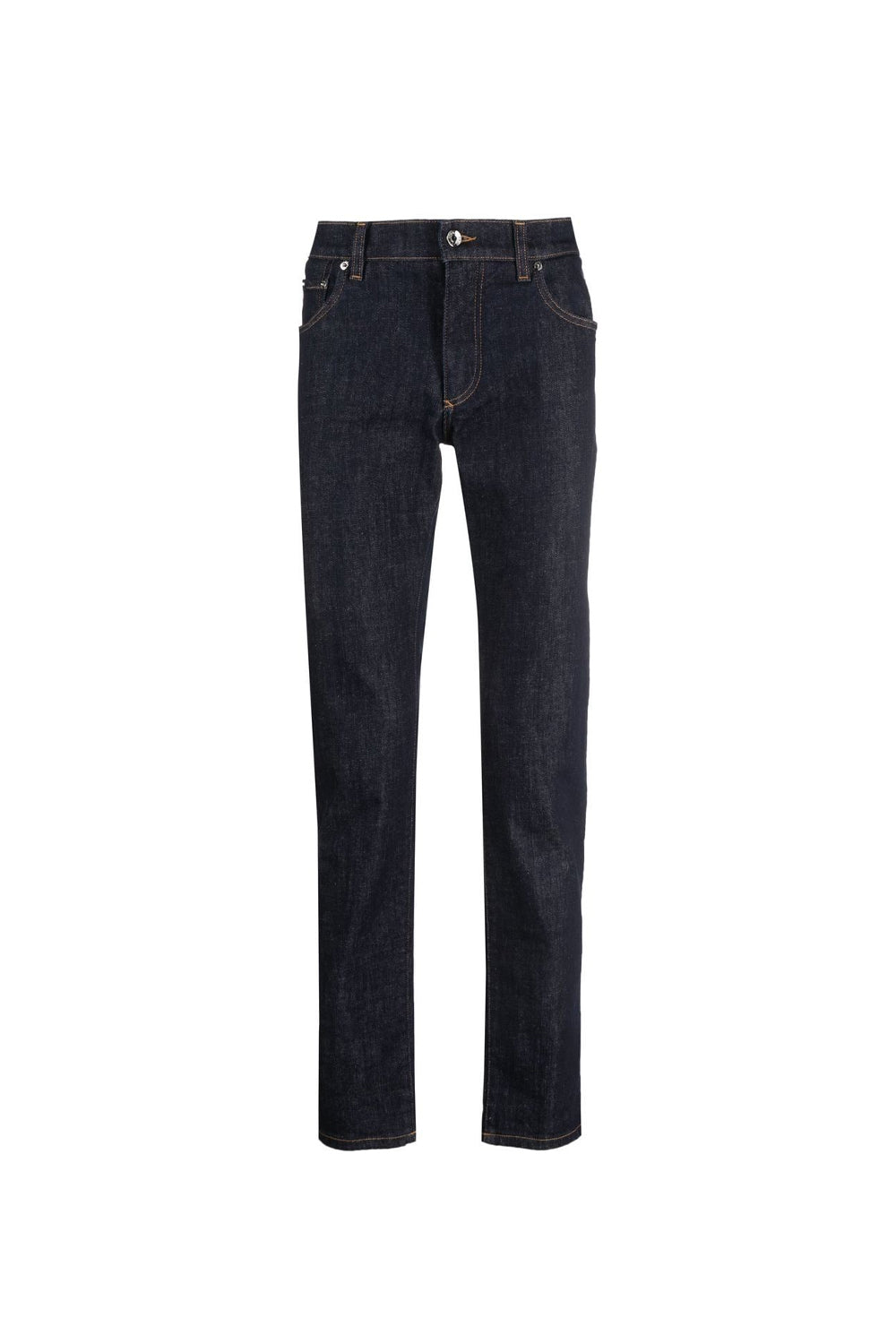 Dolce & Gabbana logo-plaque slim-cut jeans