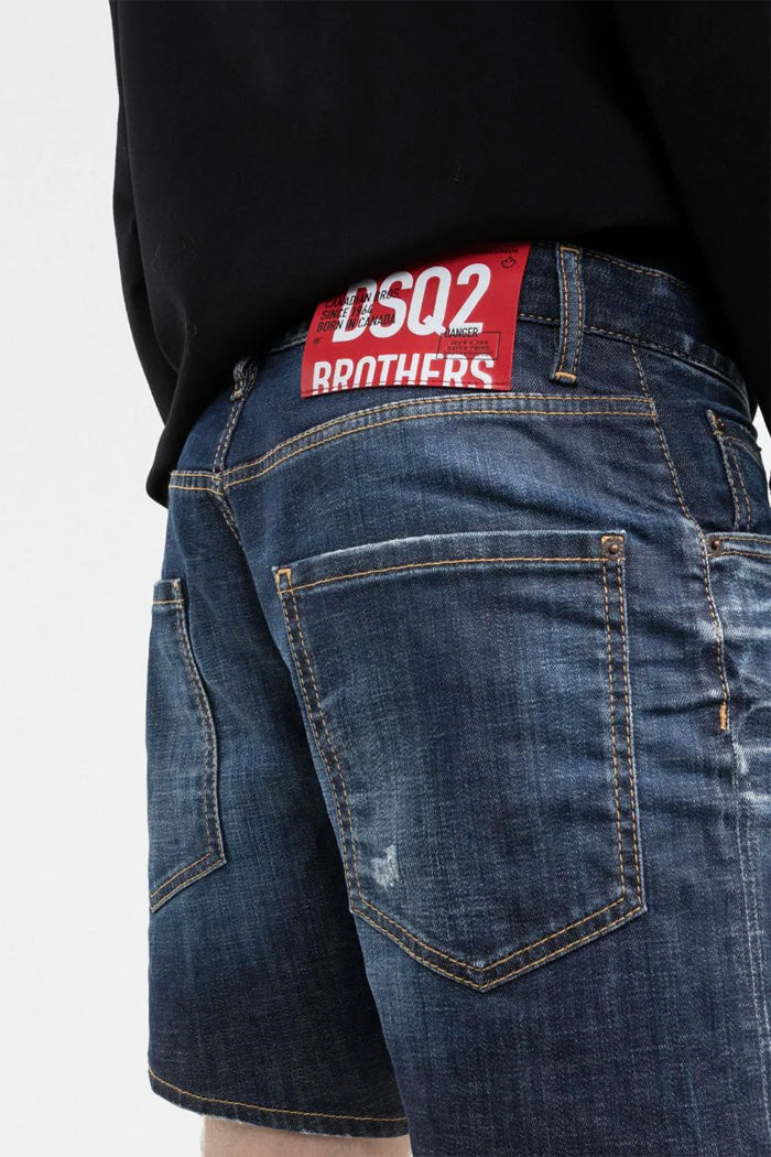 Dsquared2 loose-fit distressed denim shorts Jeans