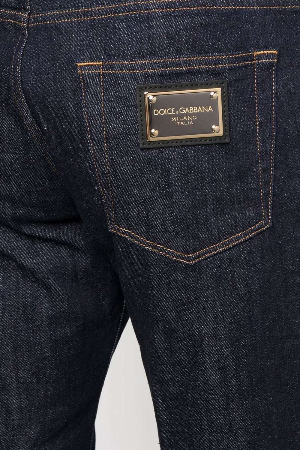 Dolce & Gabbana logo-plaque slim-cut jeans