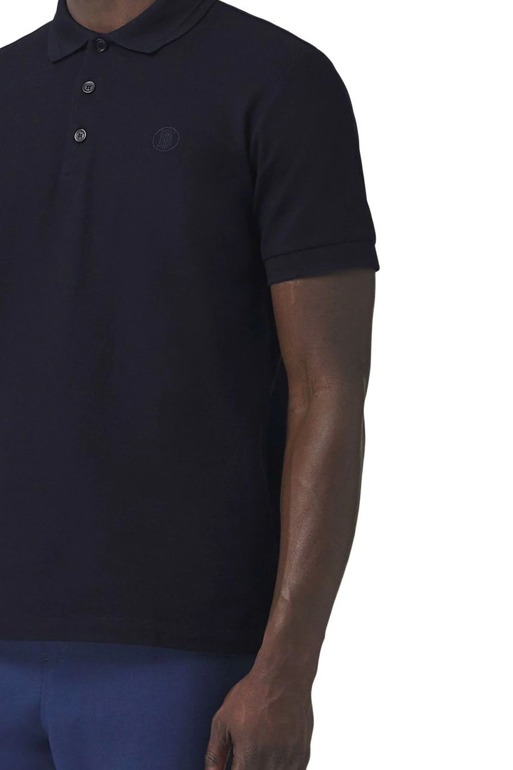 Burberry Monogram motif cotton-piqué polo shirt blue navy