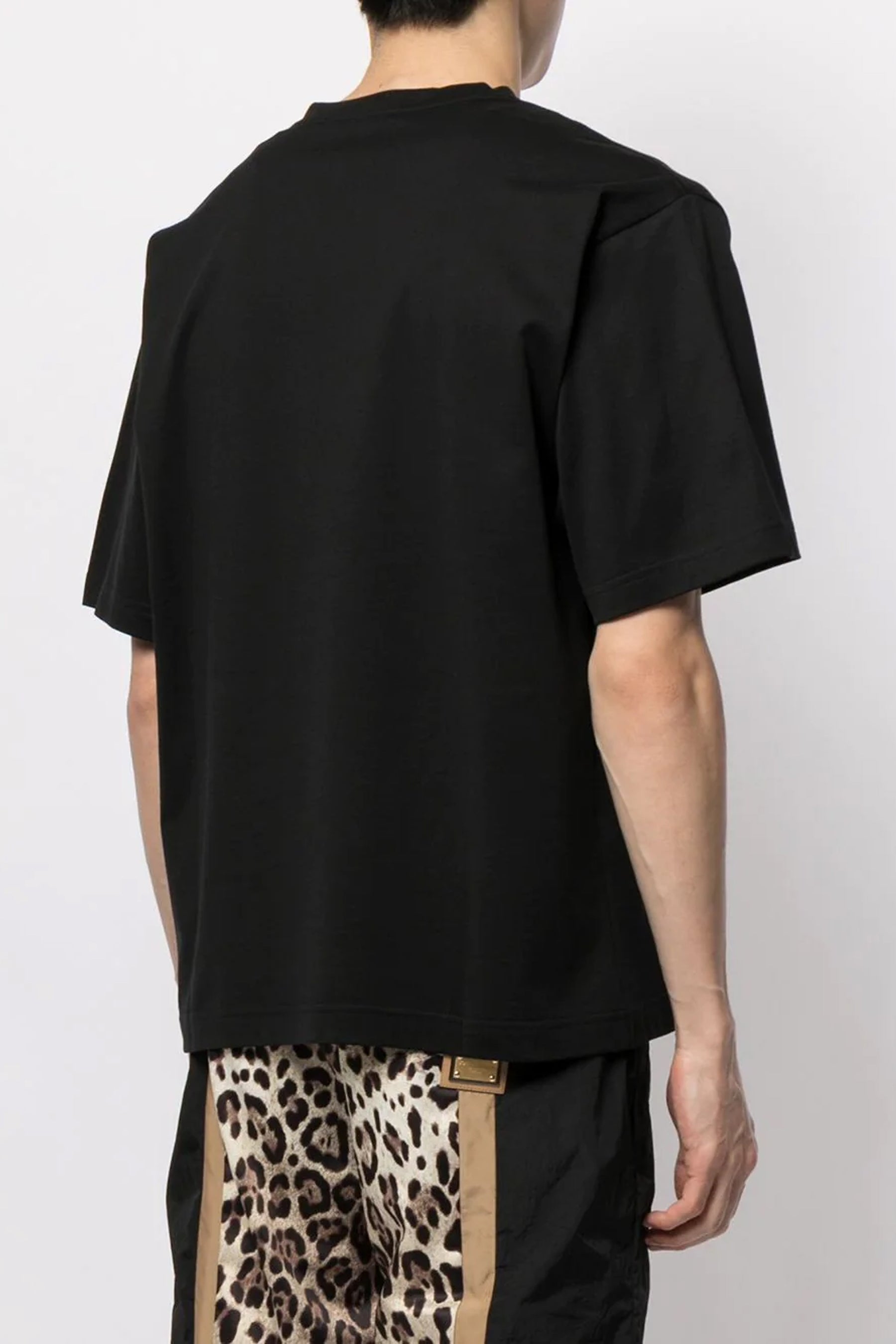 Dolce & Gabbana logo-embossed Black cotton T-shirt