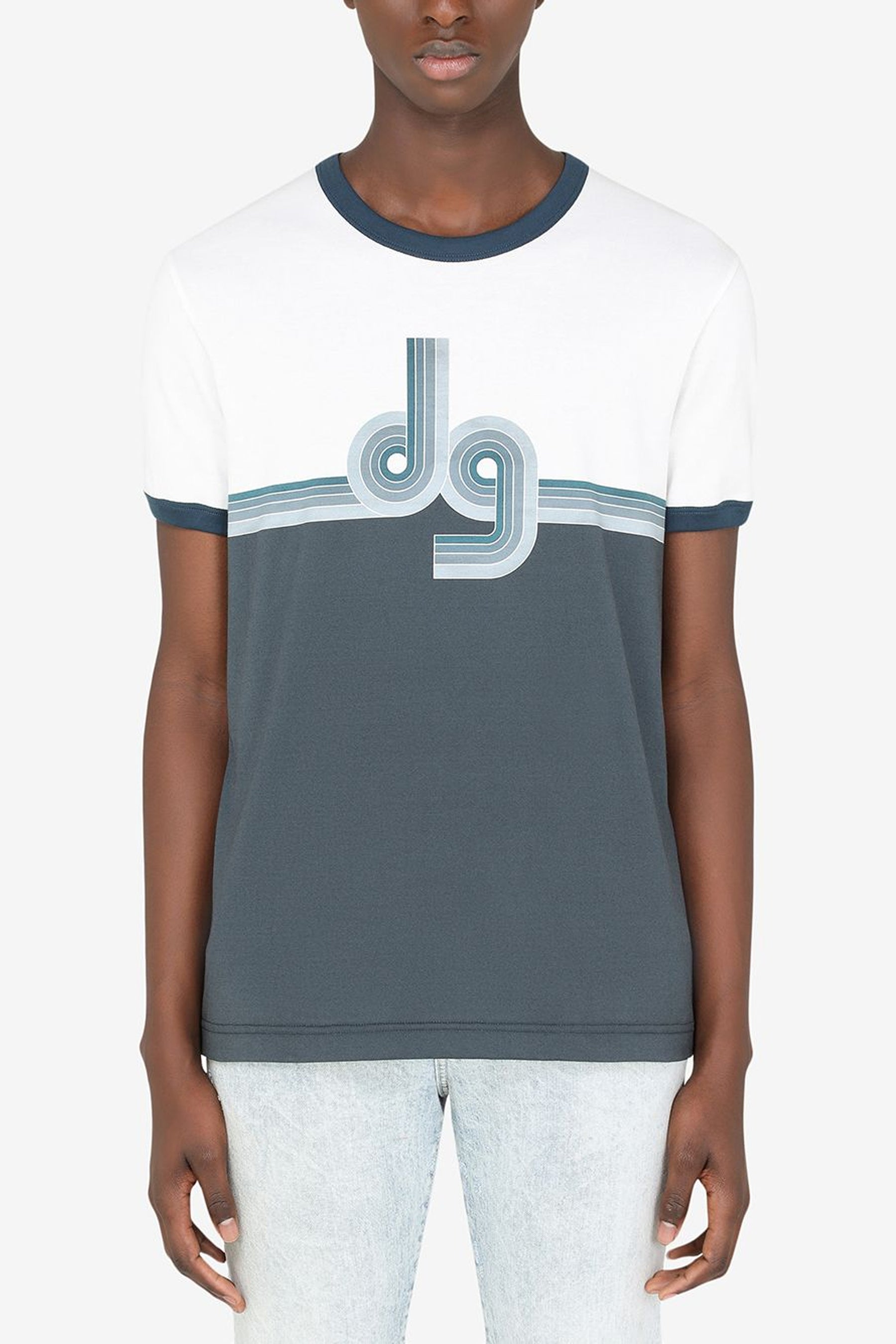 Dolce & Gabbana two-tone logo print T-shirt