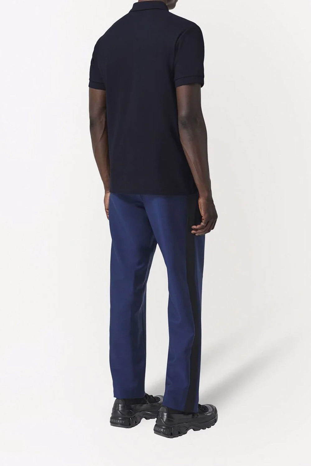 Burberry Monogram motif cotton-piqué polo shirt blue navy