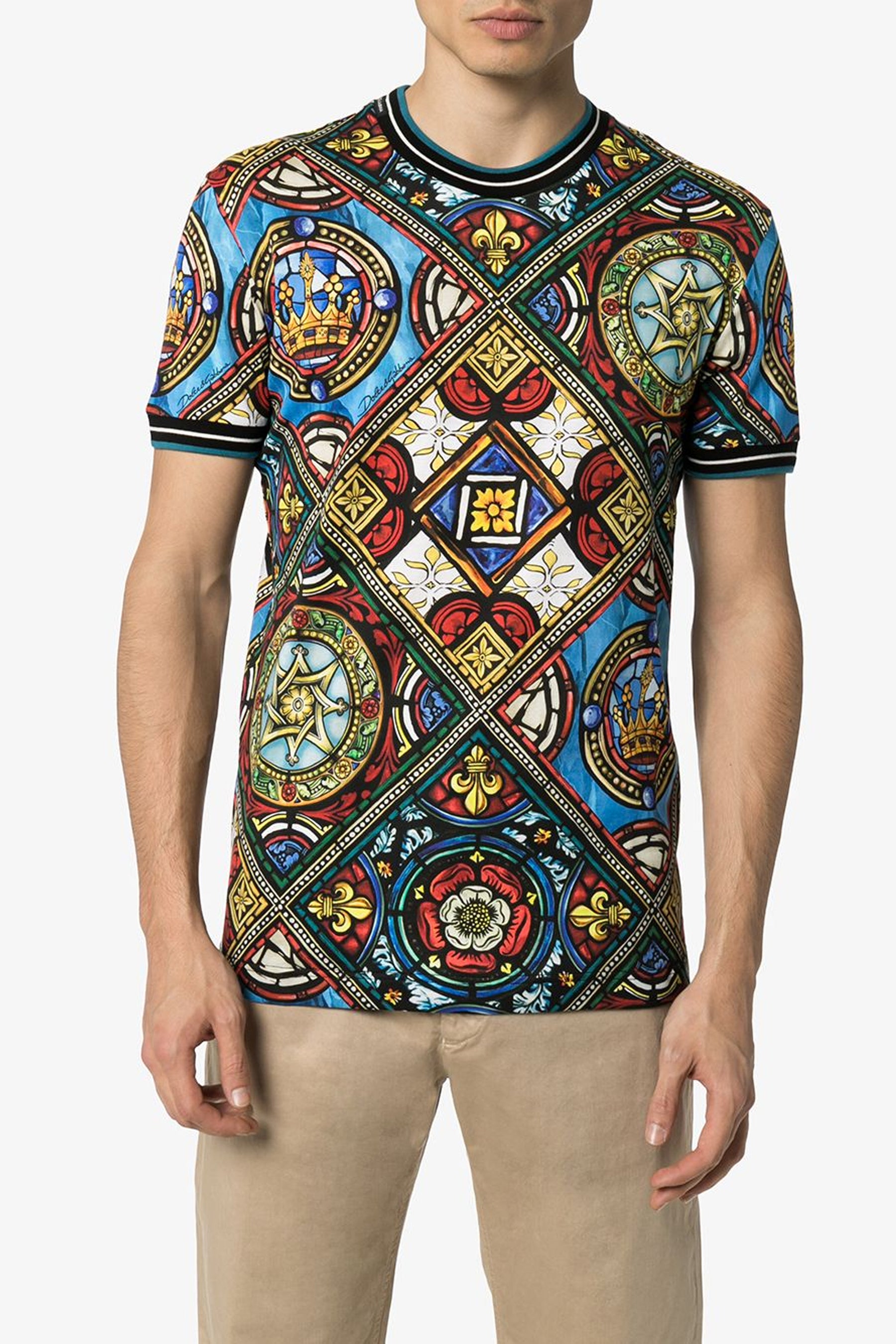 Dolce & Gabbana King's Age printed stretch cotton T-shirt