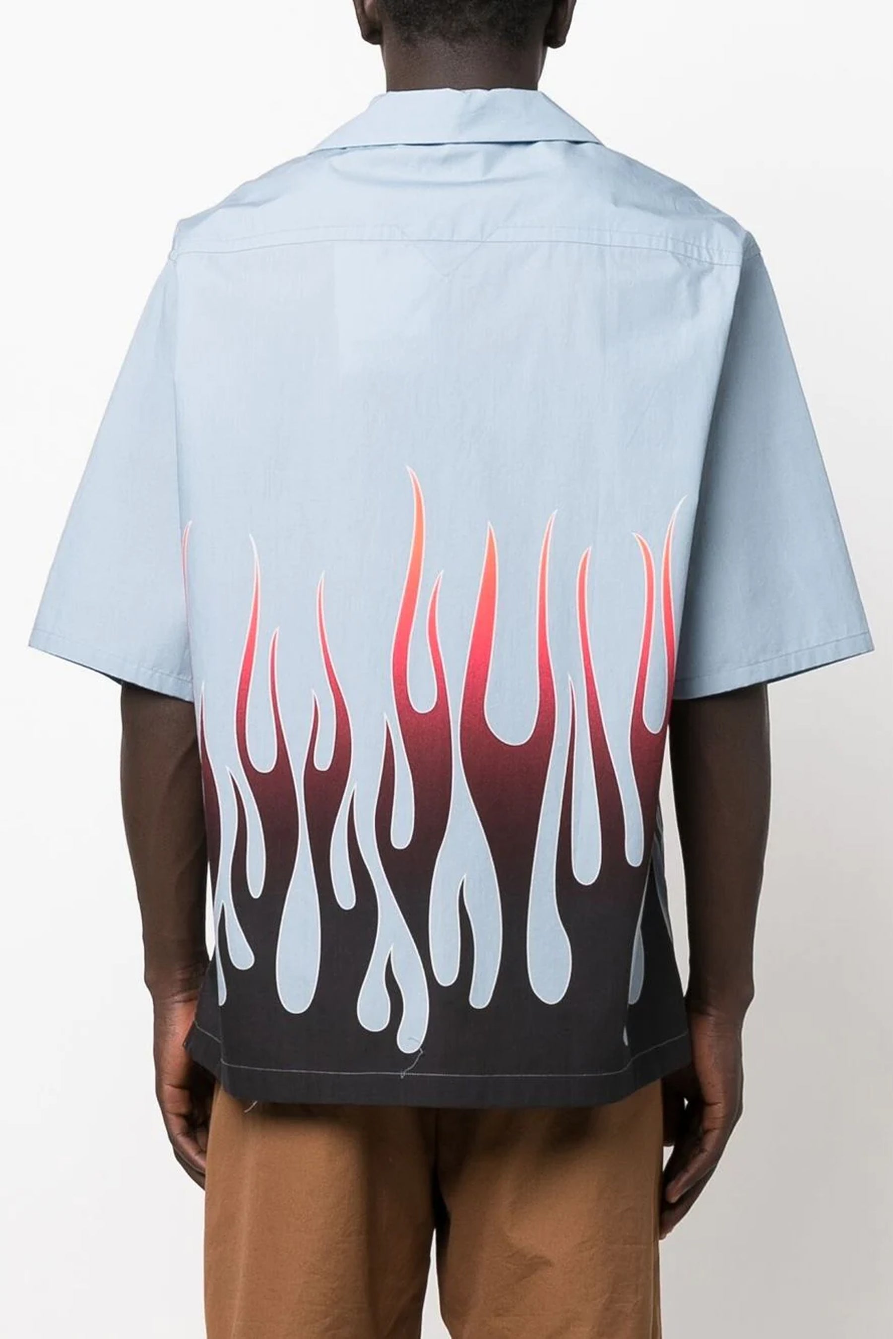 Kenzo flame-print branded short-sleeve shirt