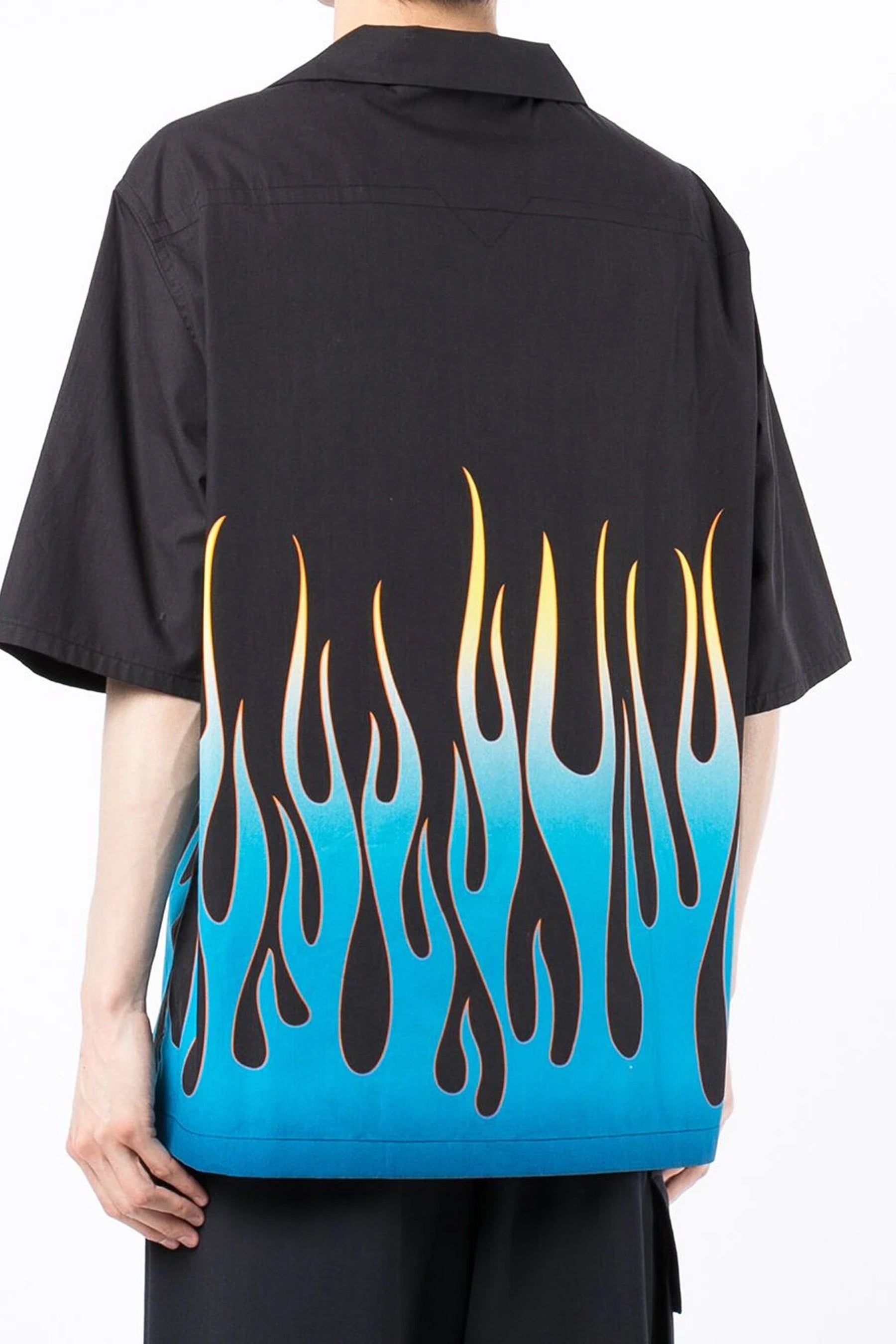 Kenzo flame-print branded short-sleeve shirt