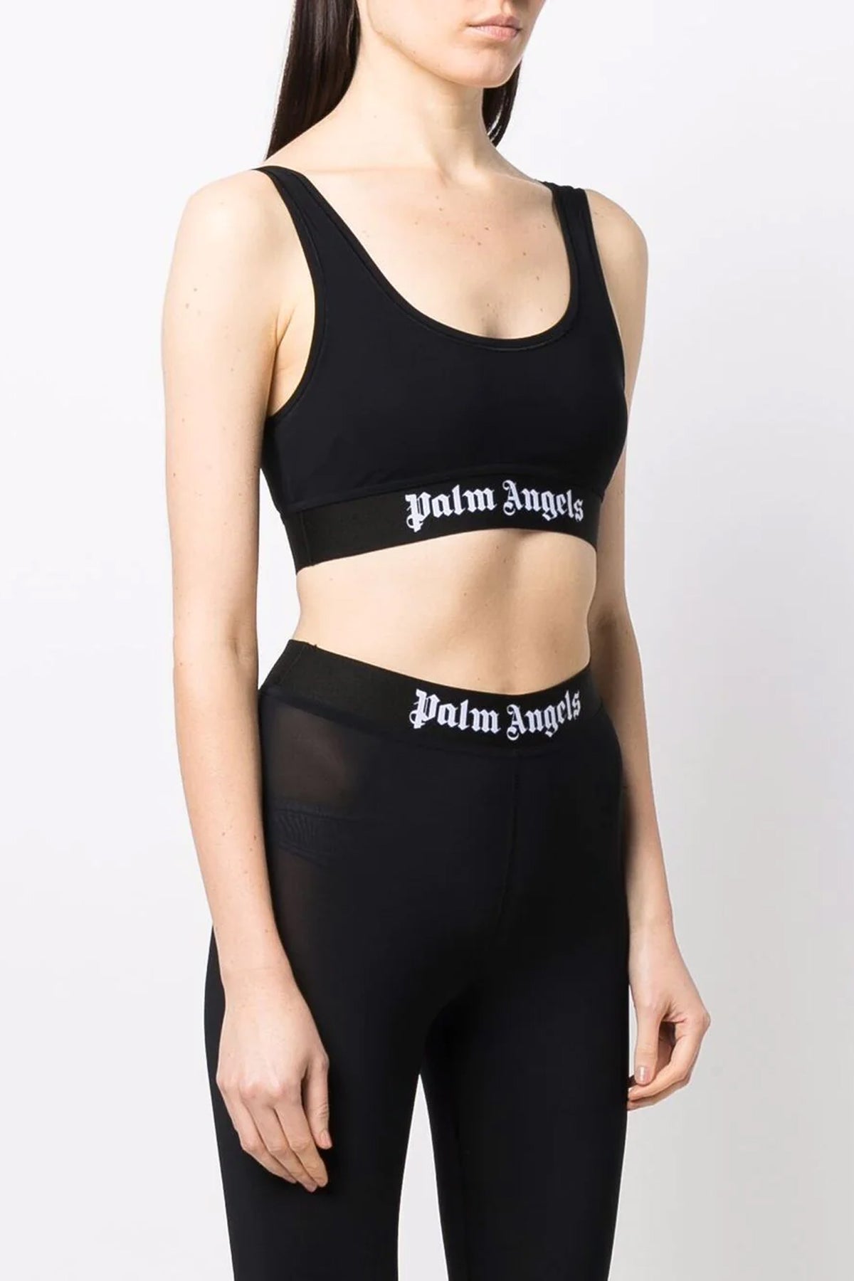 Palm Angels logo print sports bra