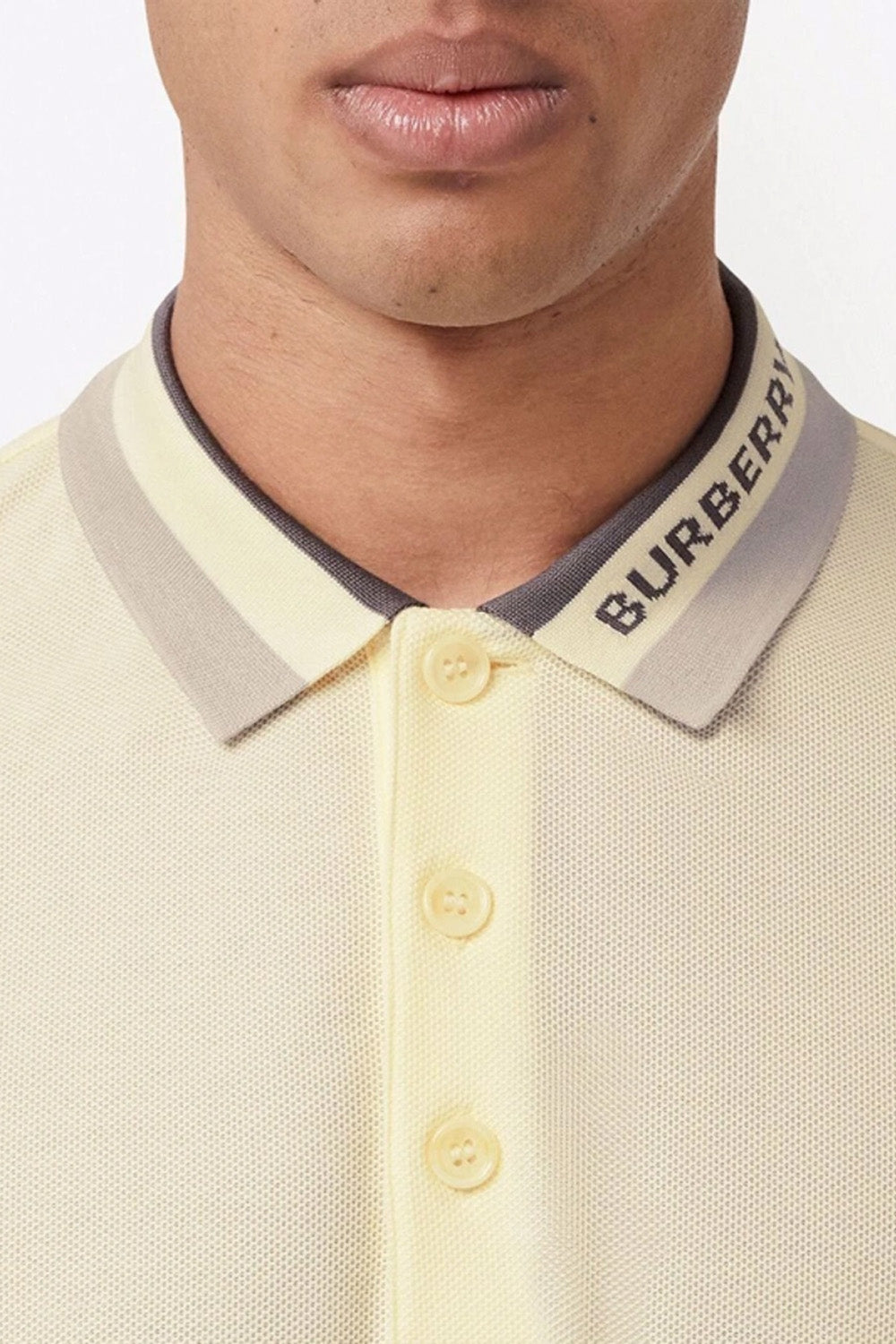 Burberry logo detail piqué polo shirt