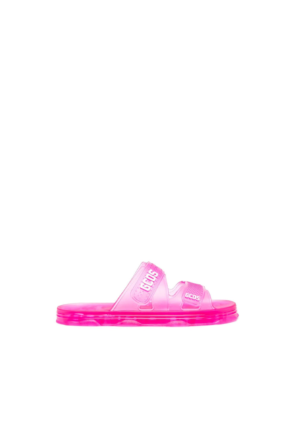 Gcds logo-strap fuchsia pink sandals