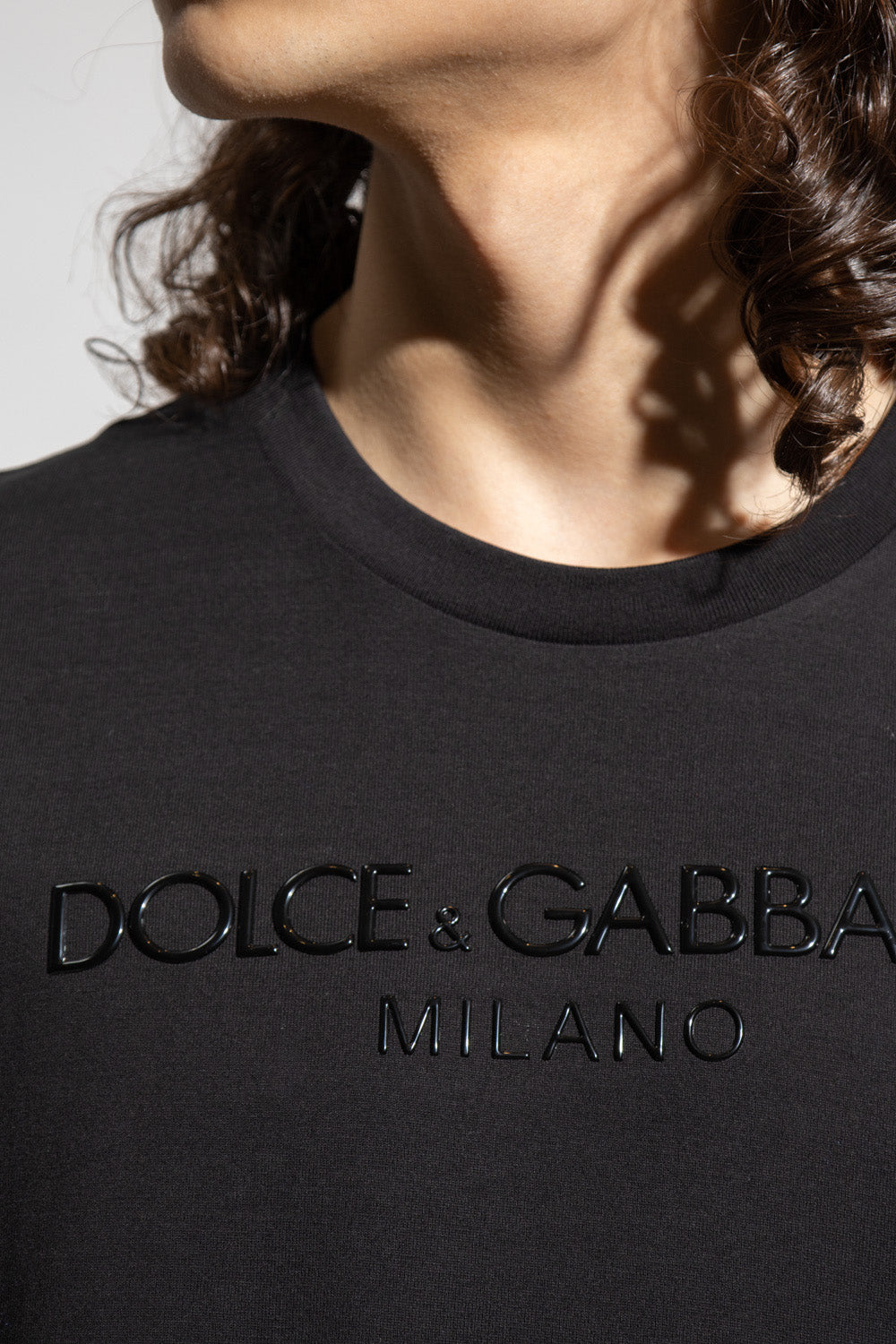 Dolce & Gabbana BLACK T-SHIRT WITH LOGO