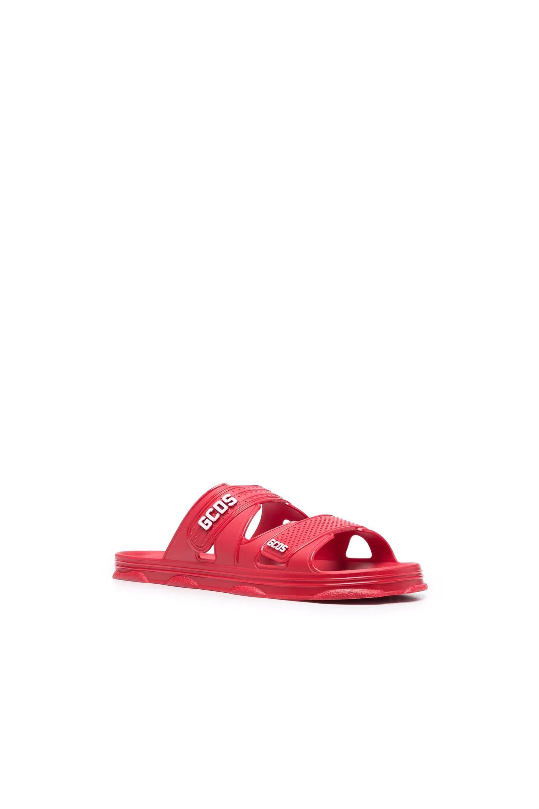 Gcds logo-strap red sandals