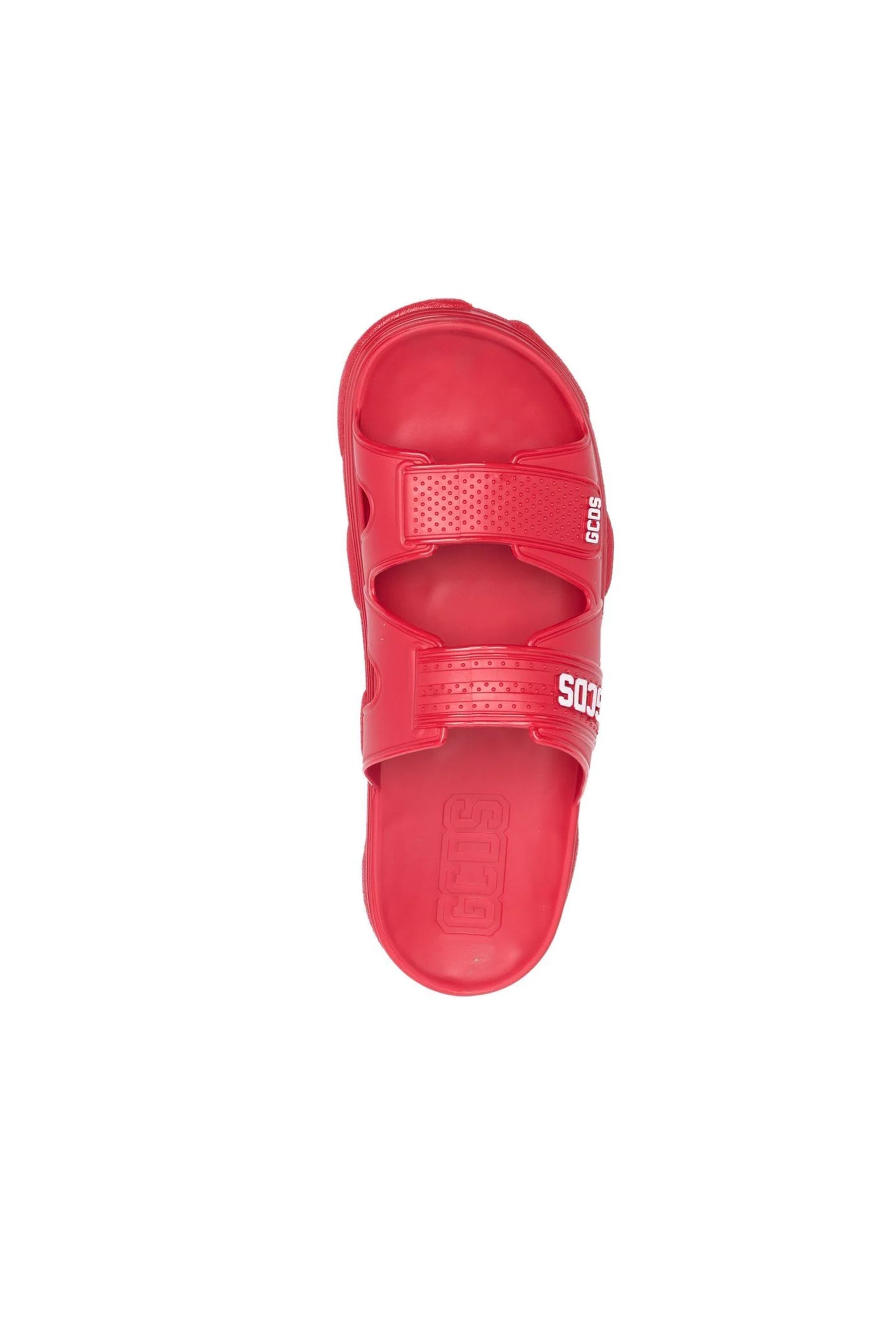 Gcds logo-strap red sandals