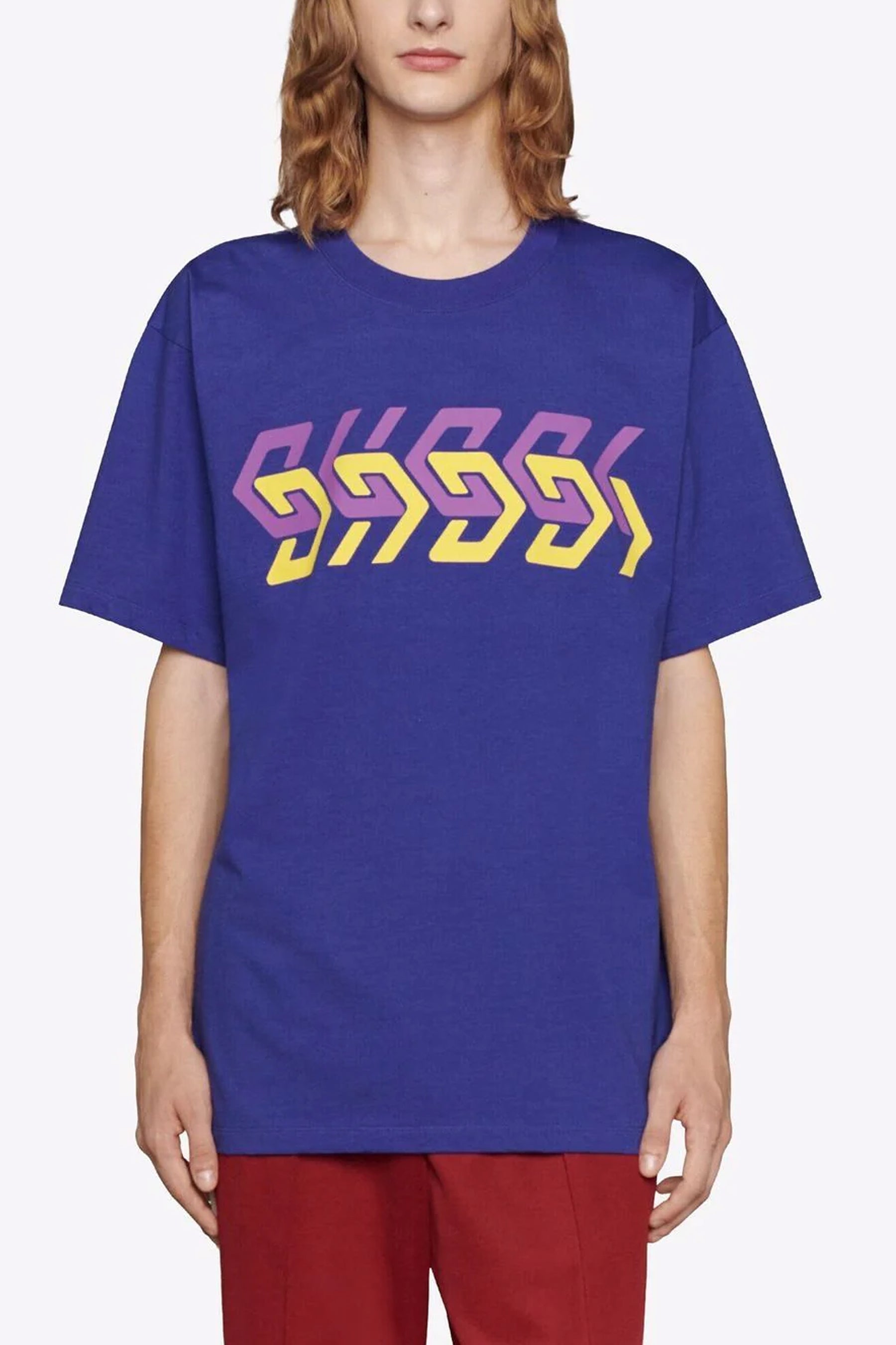 Gucci mirror logo-print short-sleeve T-shirt