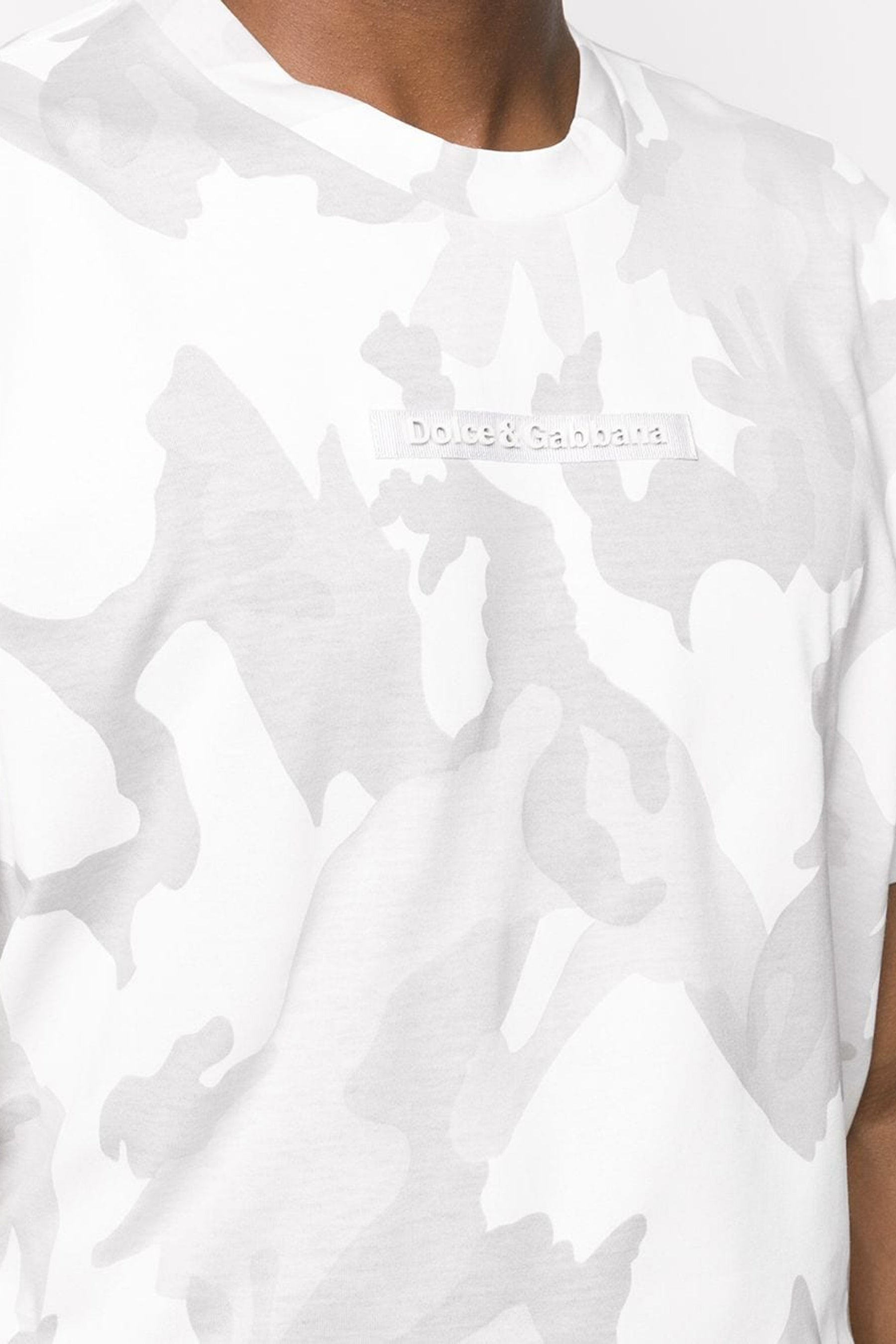 Dolce & Gabbana Logo Patch Camouflage T-Shirt