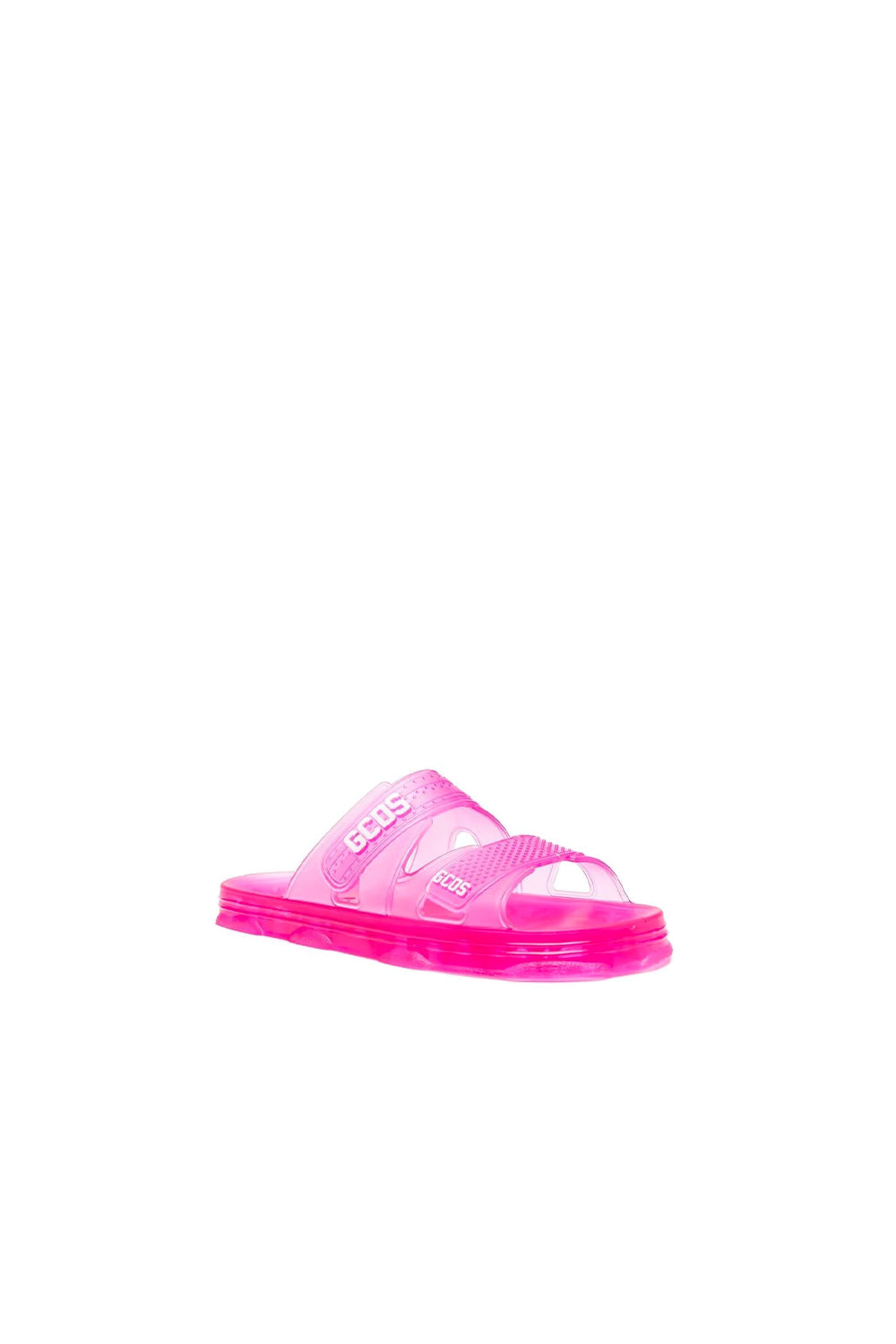 Gcds logo-strap fuchsia pink sandals
