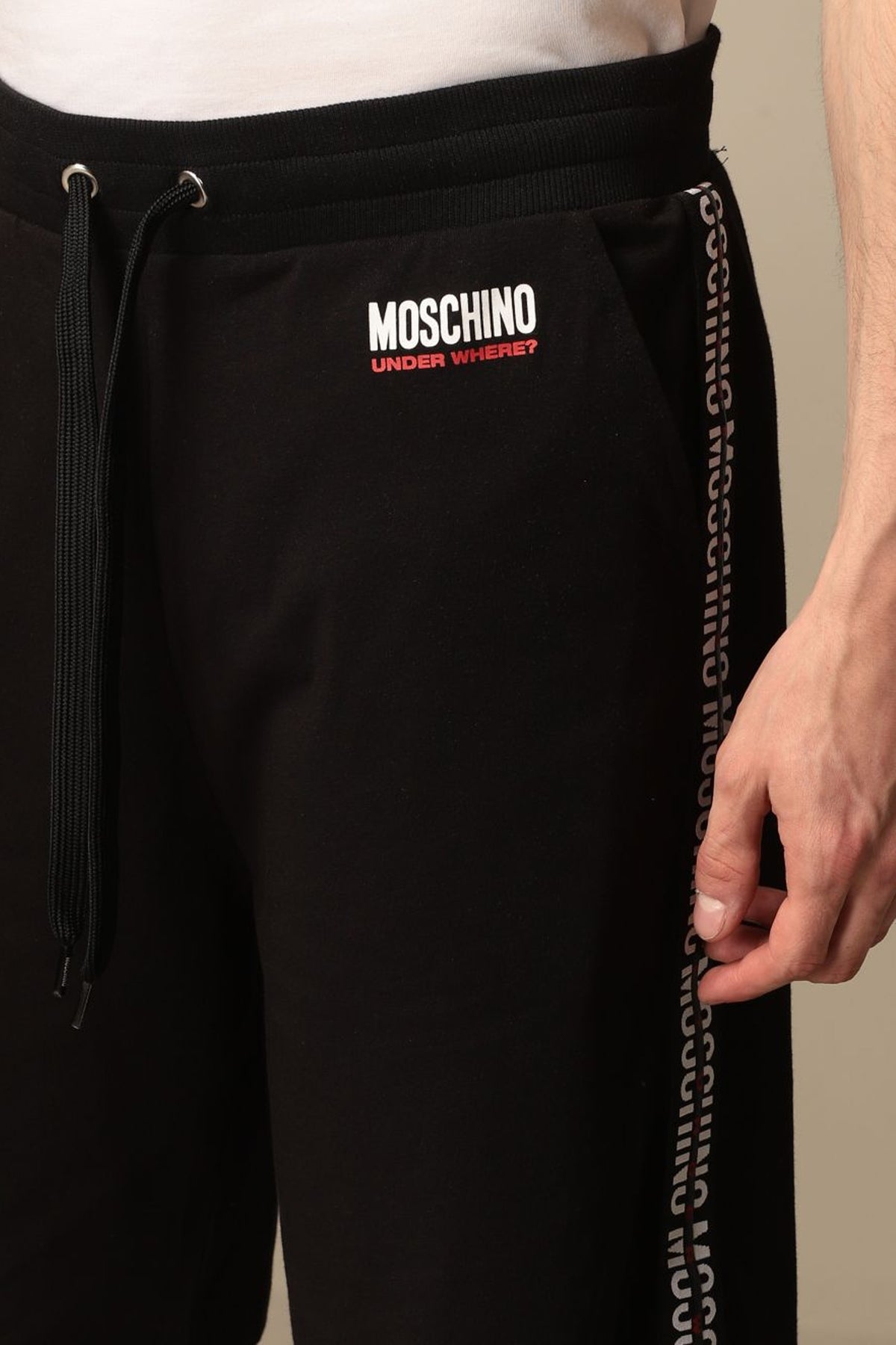 Moschino Underwhere-print track shorts