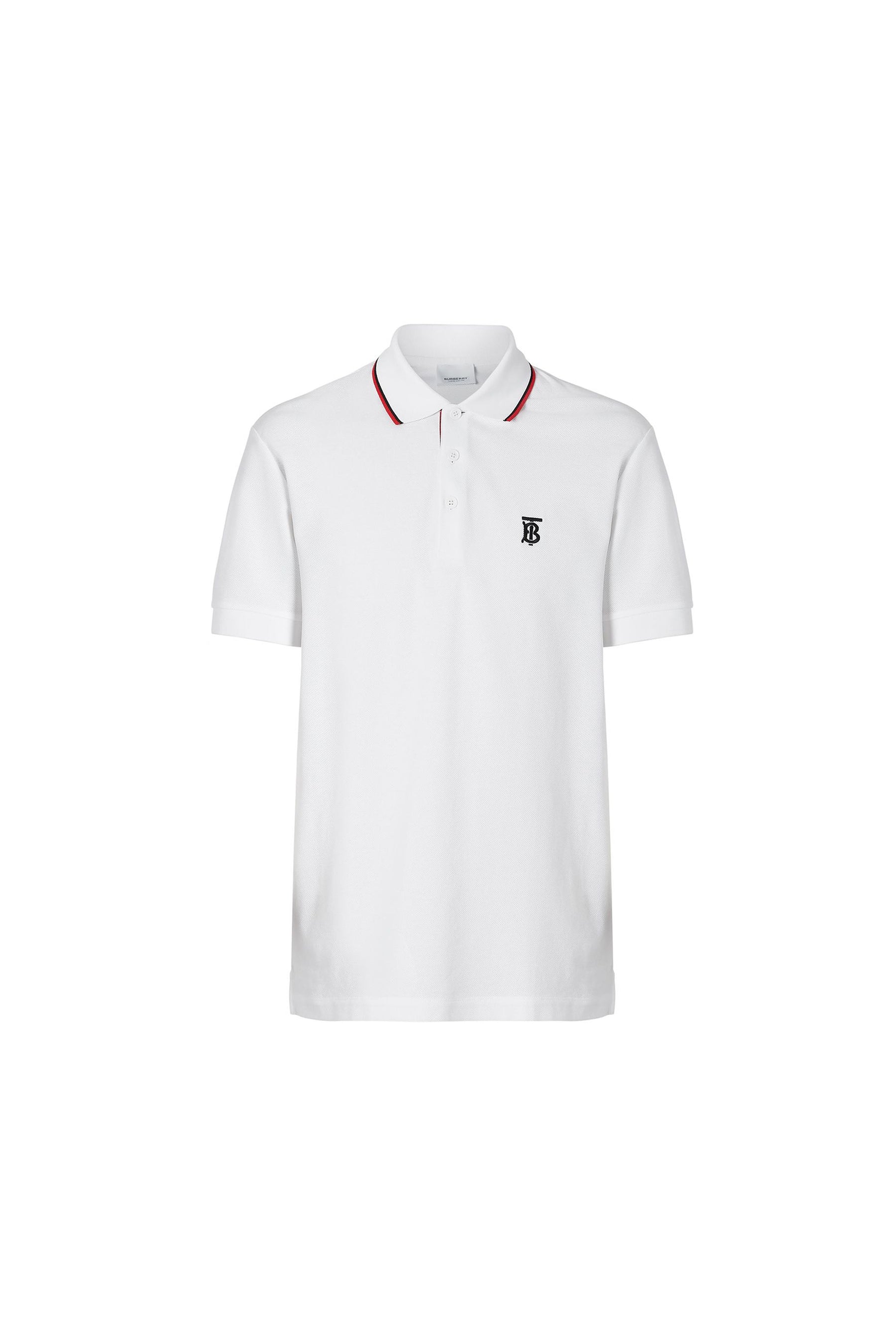 Burberry Icon Stripe Placket Cotton Piqué Polo Shirt