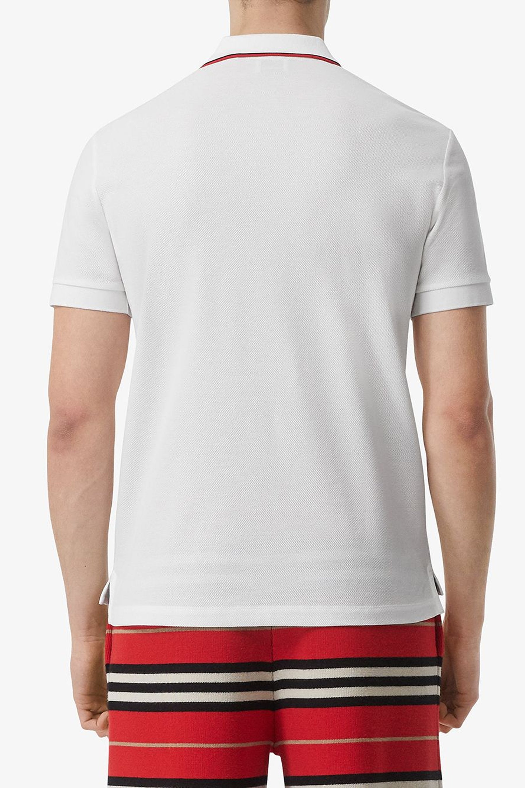 Burberry Icon Stripe Placket Cotton Piqué Polo Shirt