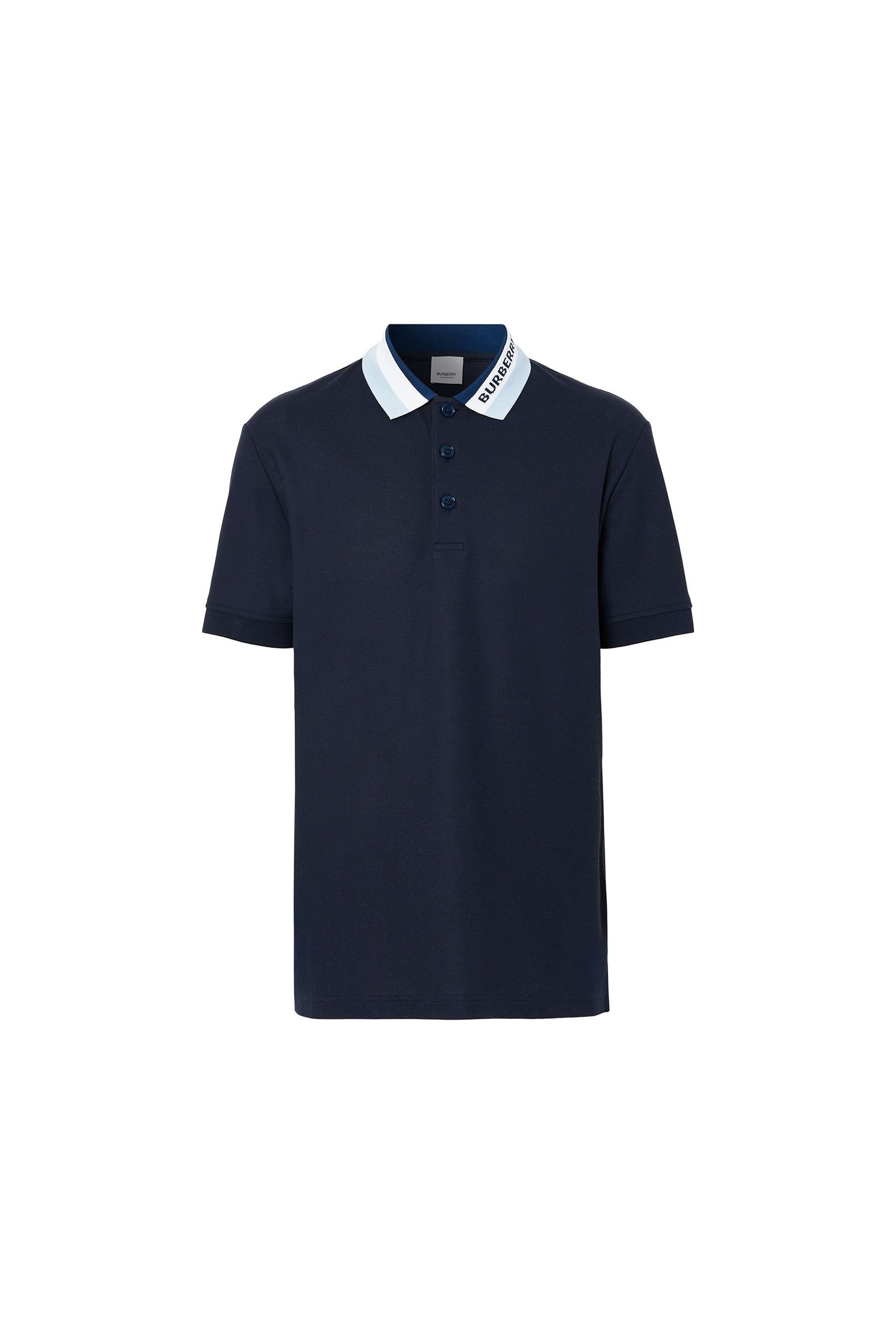 Burberry intarsia-knit logo polo shirt