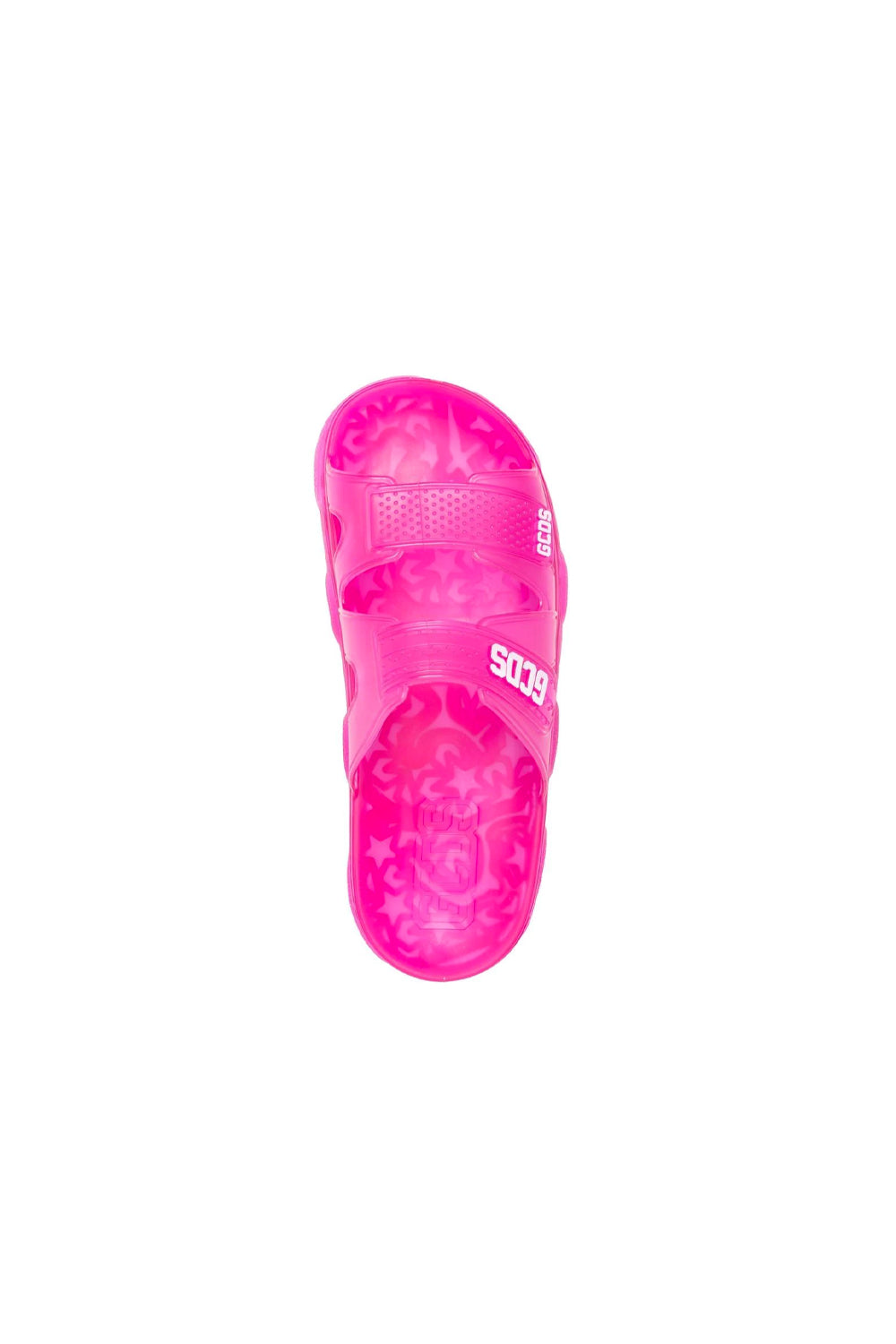 Gcds logo-strap fuchsia pink sandals