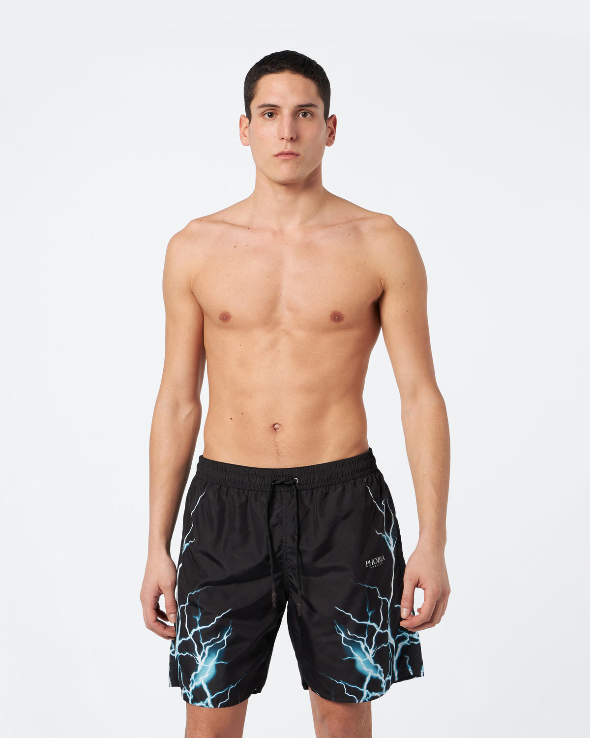 PHOBIA BLACK SWIMWEAR WITH LIGHTBLUE LIGHTNING