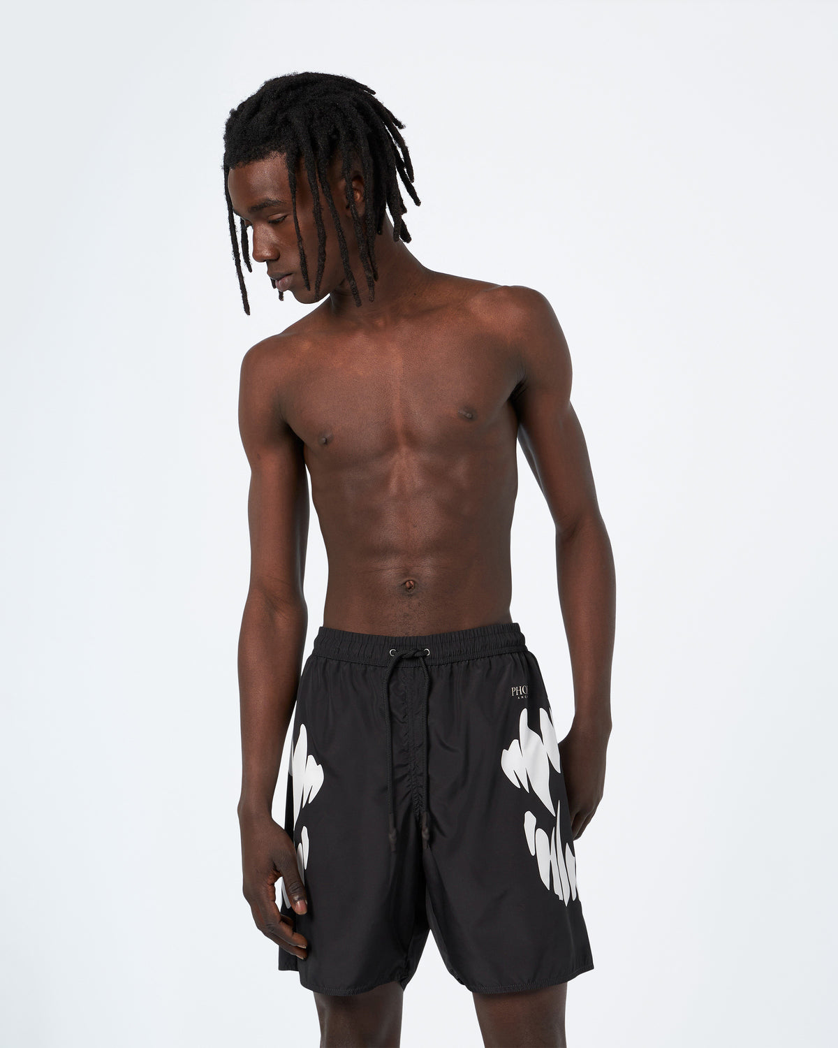 PHOBIA BLACK SWIMWEAR WITH WHITE MOUTH