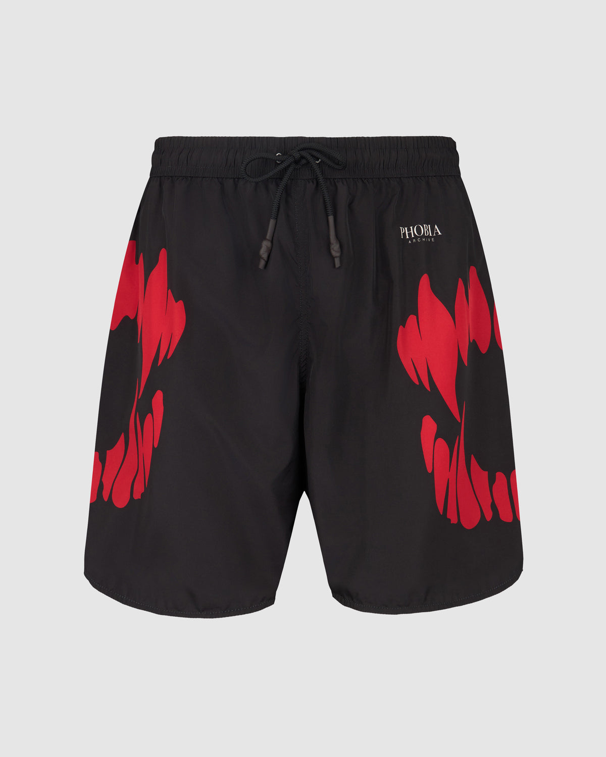 PHOBIA BLACK SWIMWEAR WITH RED MOUTH