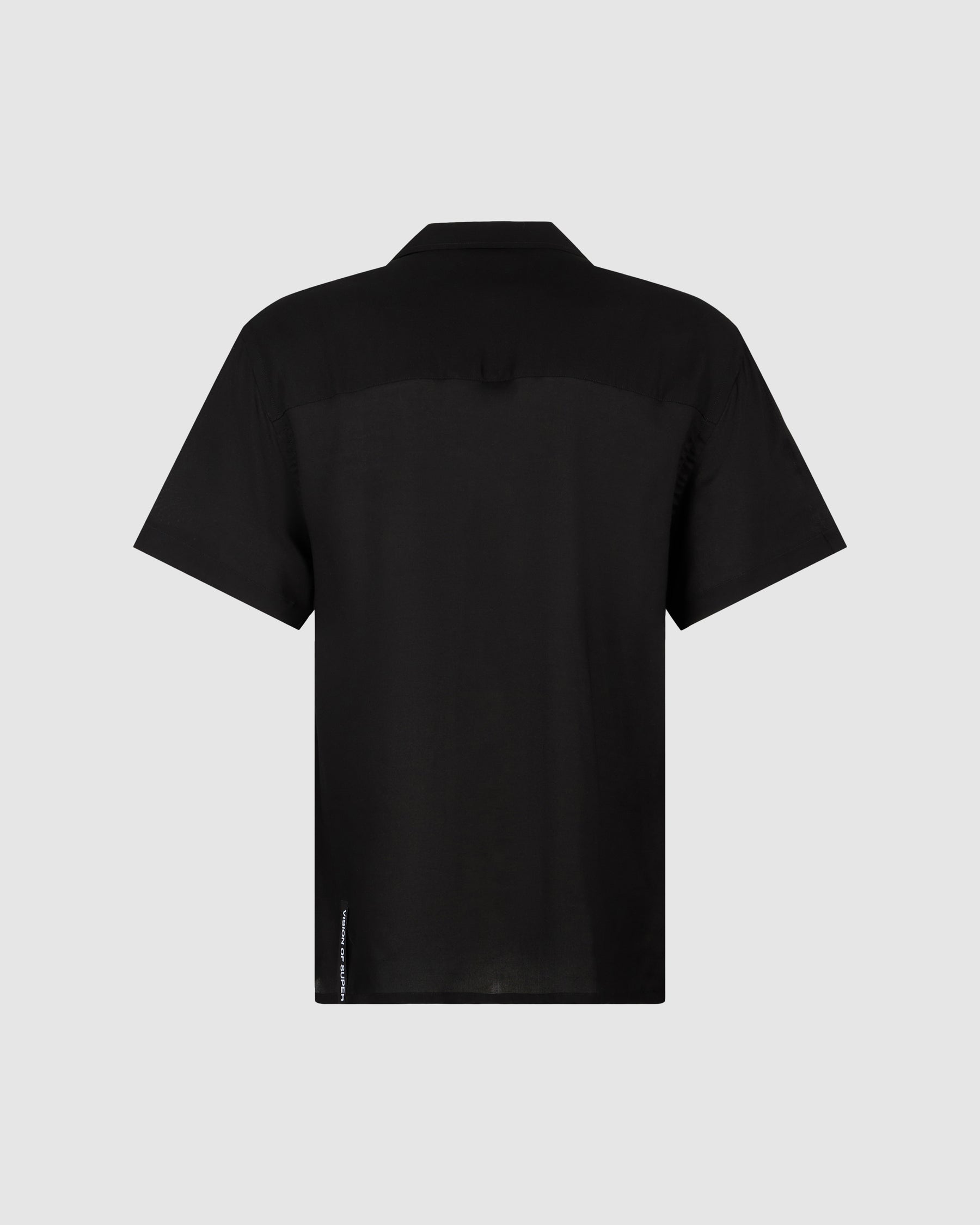VISION OF SUPER BLACK SHIRT WITH PURPLE FLAMES