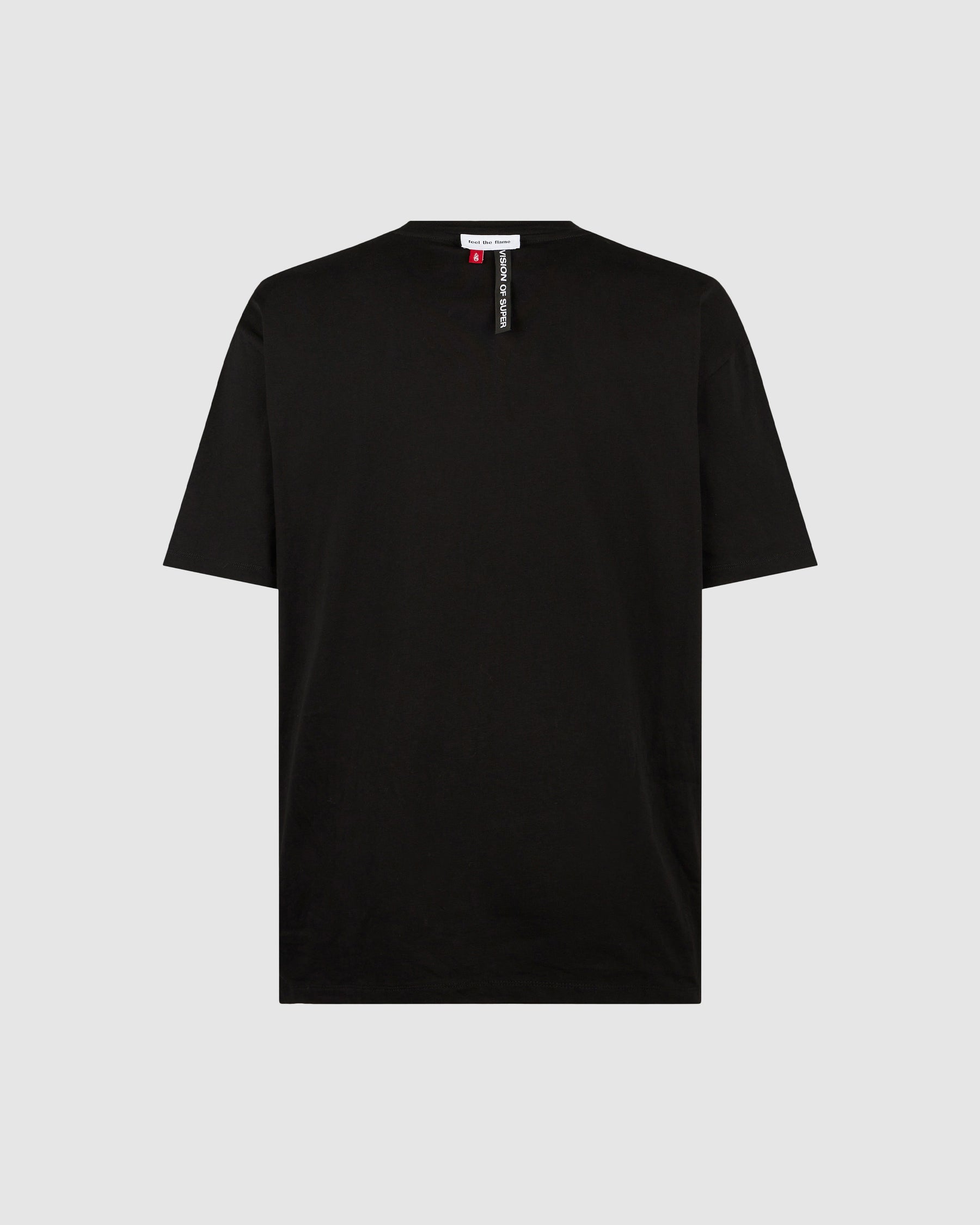 VISION OF SUPER BLACK TSHIRT WITH PUFFY VOS PRINT