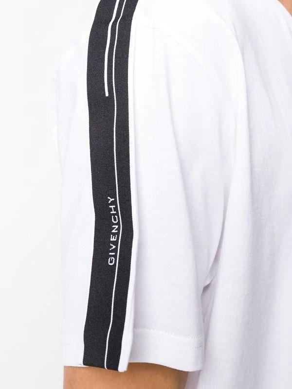 חולצה טי לבנה סטריפ כתפיים חולצות קצרות Givenchy
