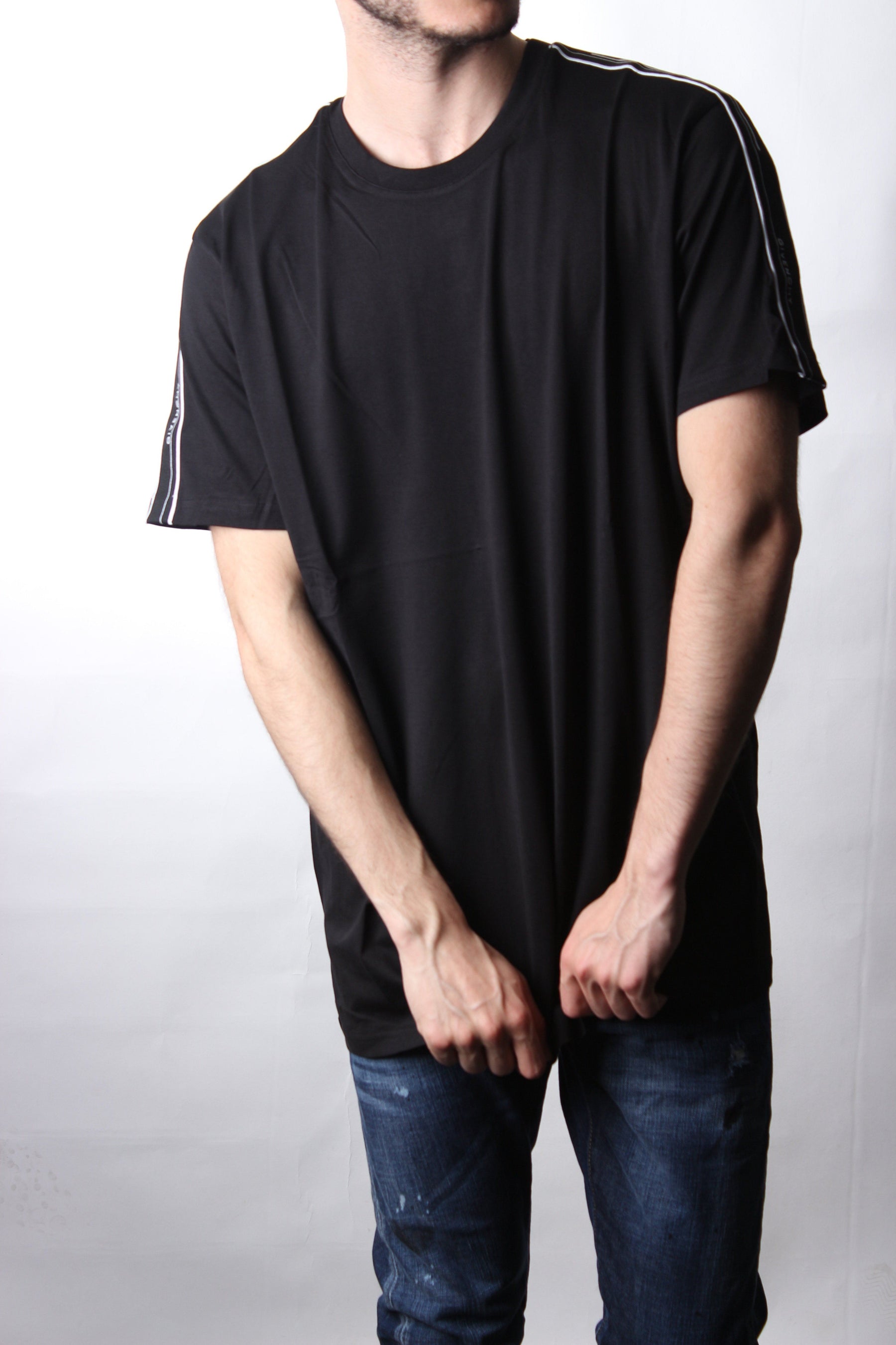 חולצה טי פס לוגו בכתפיים Givenchy