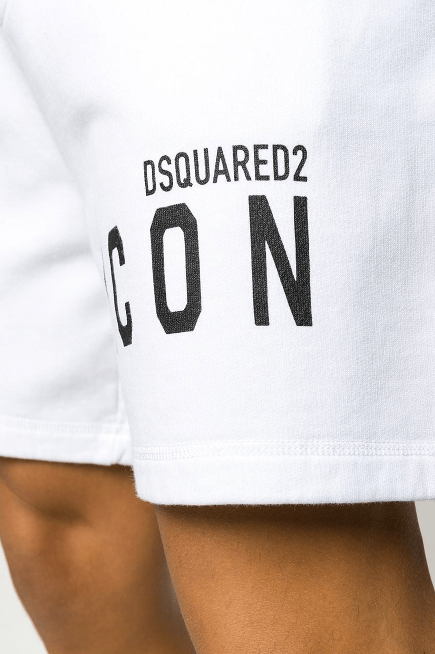 מכנס קצר אייקון לבן מכנסיים קצרים DSQUARED2