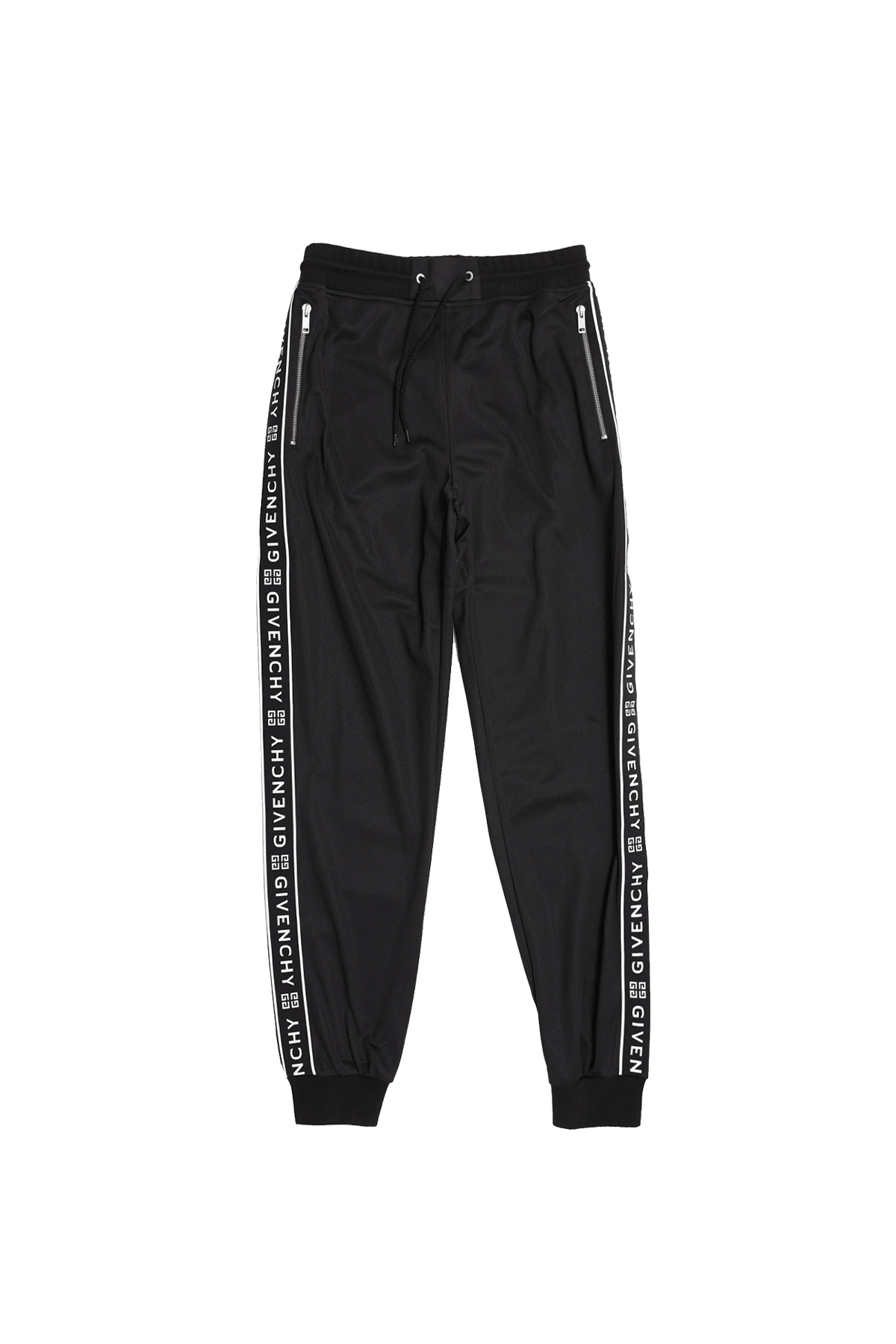 מכנס טרנינג שחור עם פס לוגו ברגליים מכנסיים Givenchy