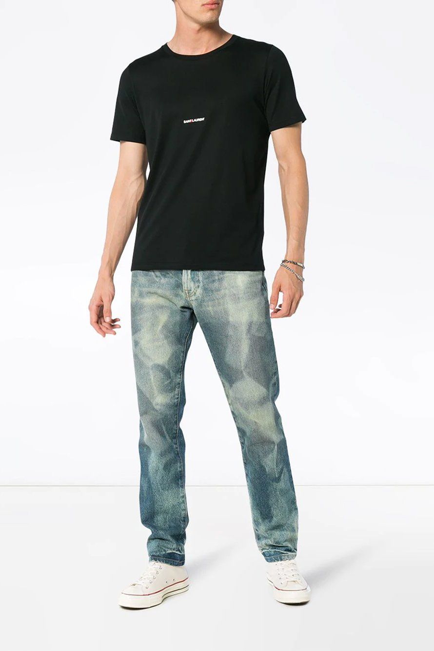 Small Logo Print T-Shirt חולצות קצרות Saint Laurent