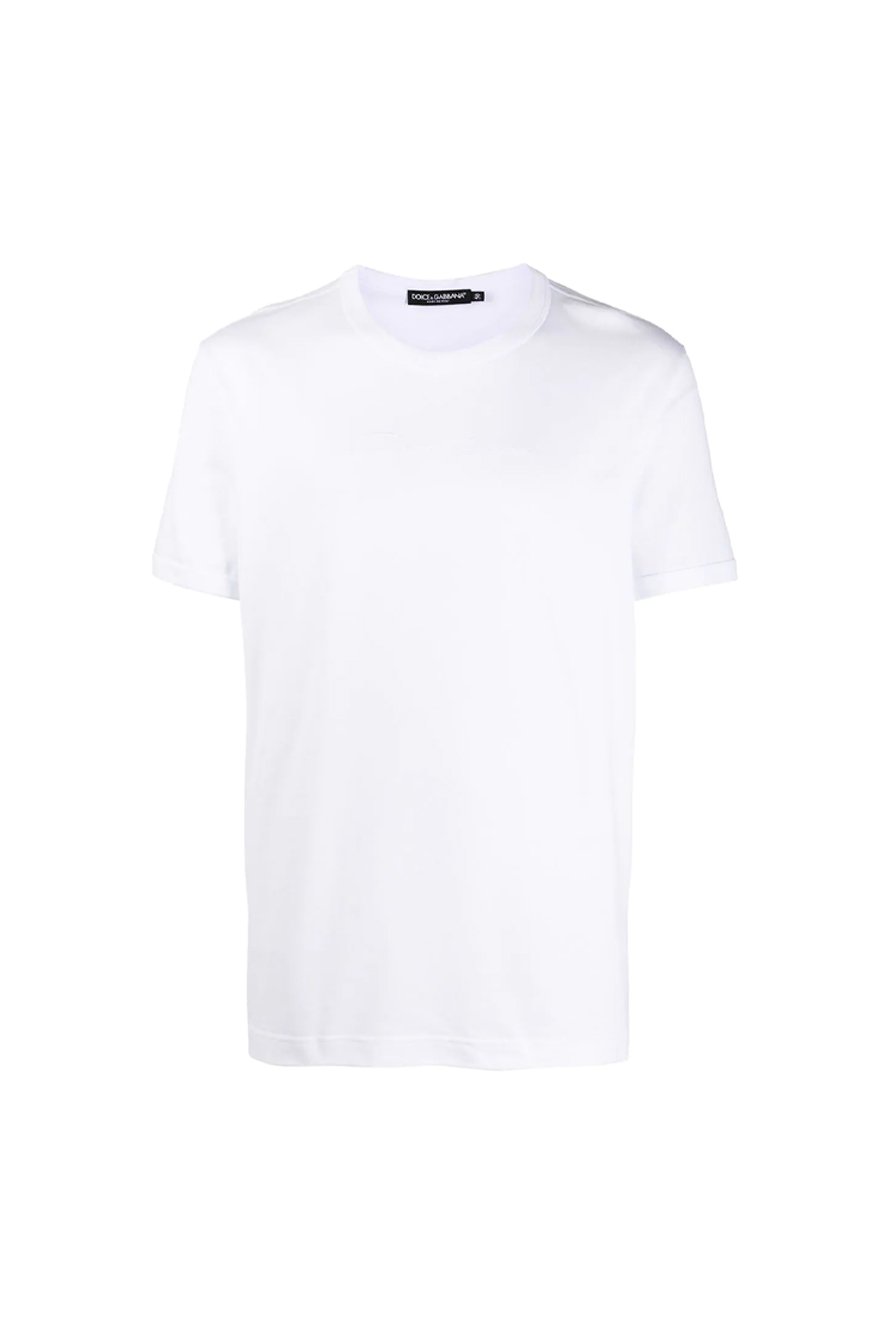 White Cotton Logo T-shirt חולצות קצרות DOLCE & GABBANA