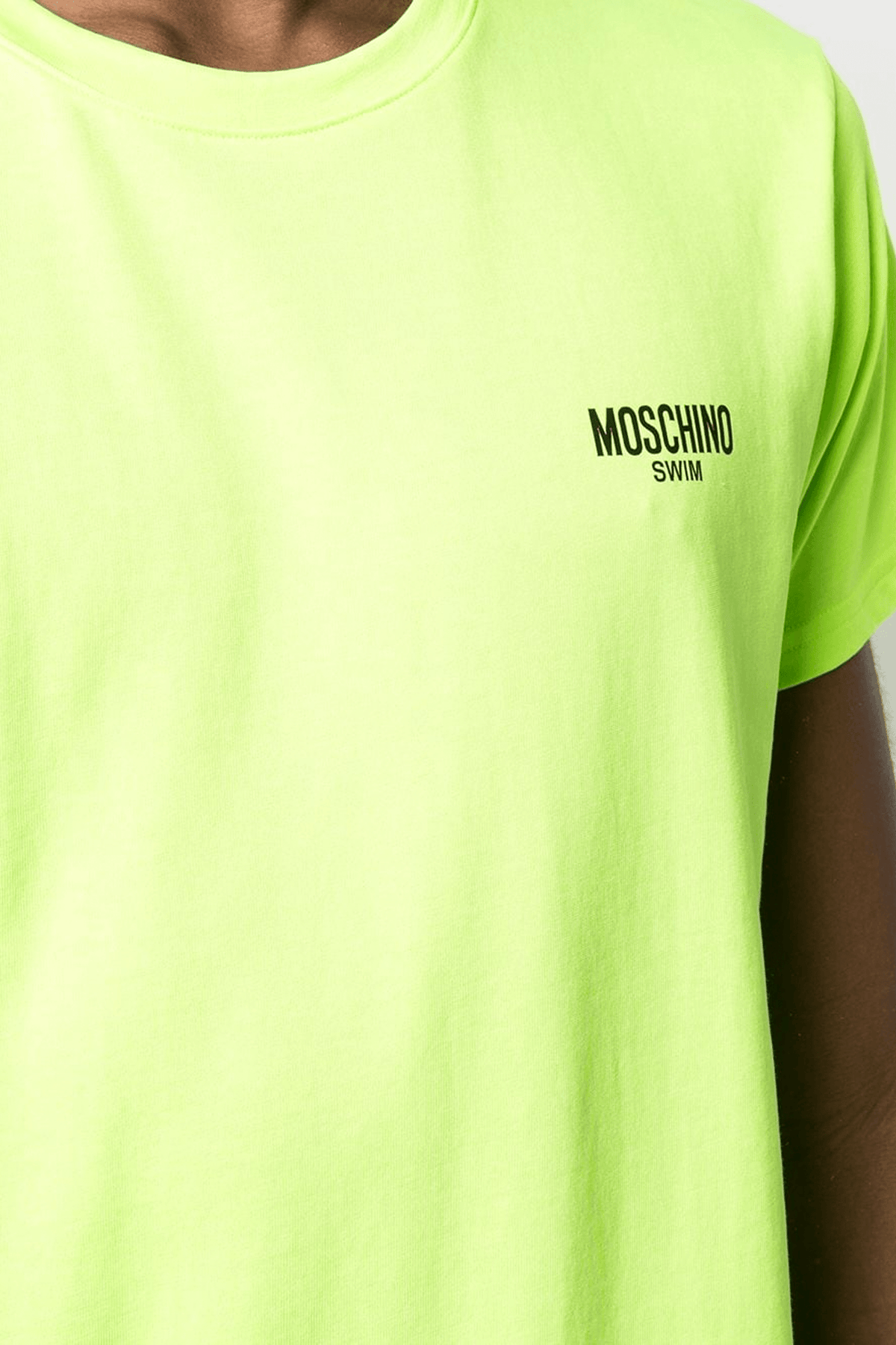 Yellow Swim Logo Print T-Shirt חולצות קצרות MOSCHINO